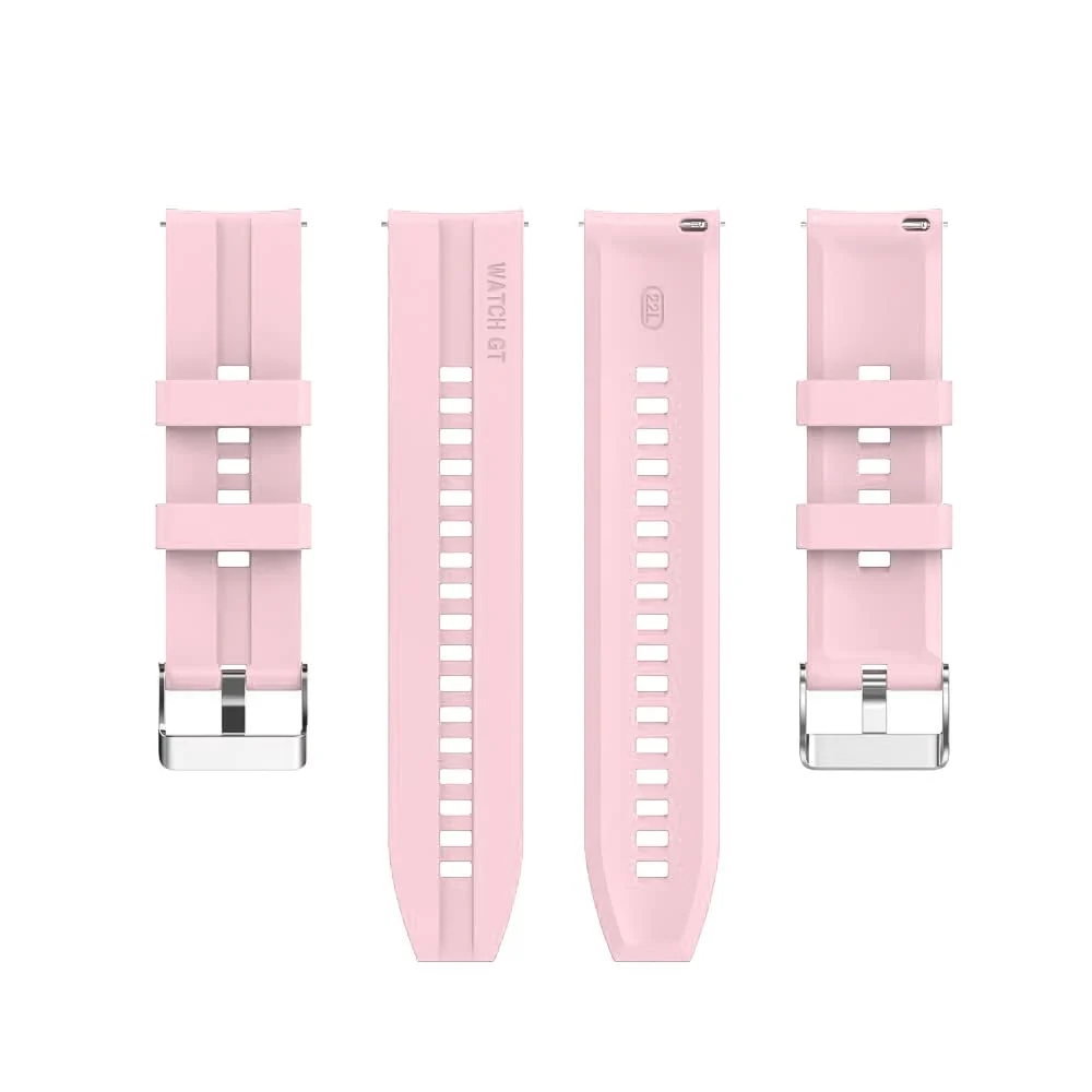DL3 Mobilak Strap Silicone Band 22MM For Samsung galaxy watch 3 45mm /watch 46mm/Gear S3/Huawei watch GT3 46MM/GT2E/GT 46mm/GT2 Pro/GT2 46MM/honor Magic Watch2 46mm/Amazfit GTR4/GTR3/2/2e - Pink