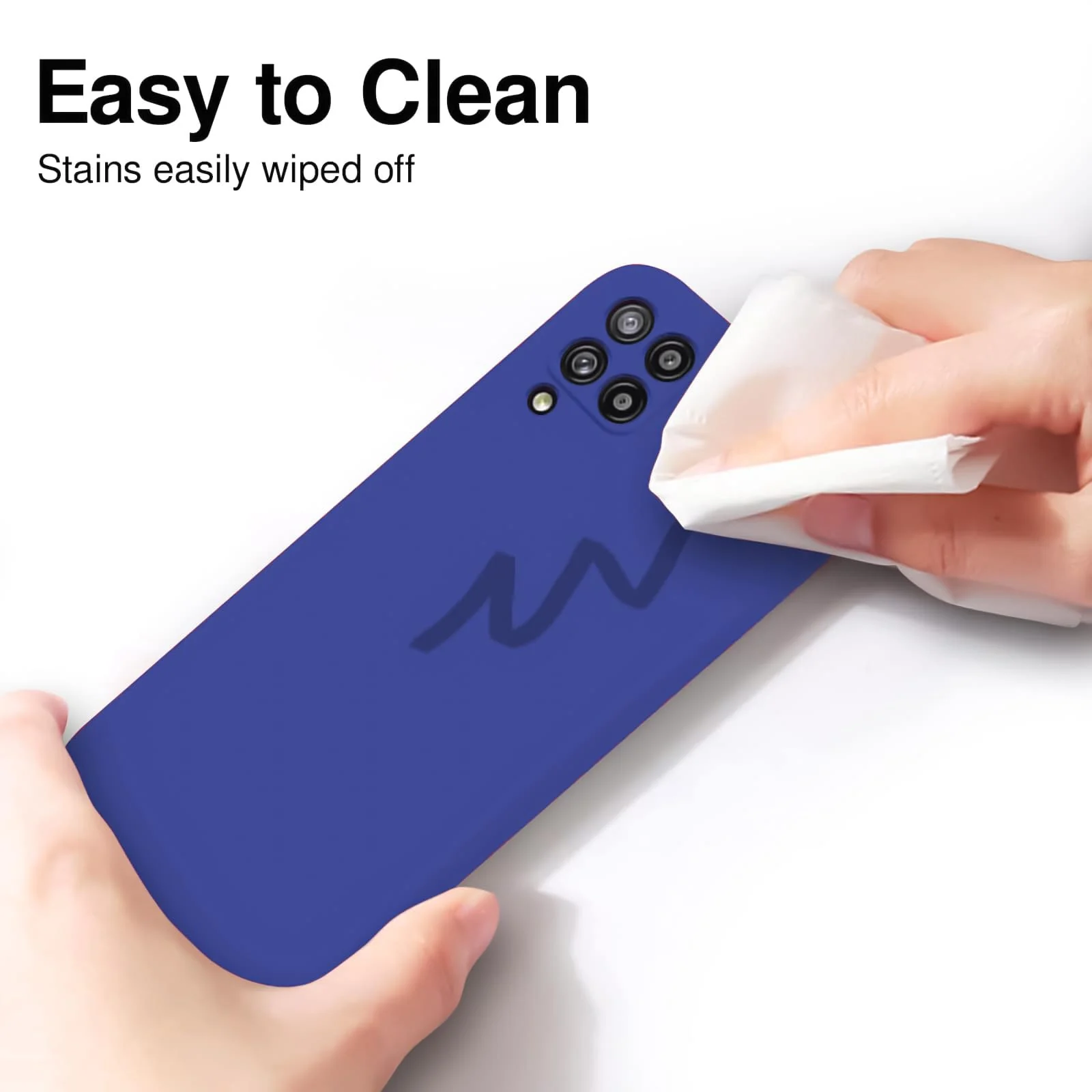 DL3 Mobilak Soft Silicone Protective Case for Samsung Galaxy A12 / M12 with Microfiber Lining and Shockproof Design - Pepsi