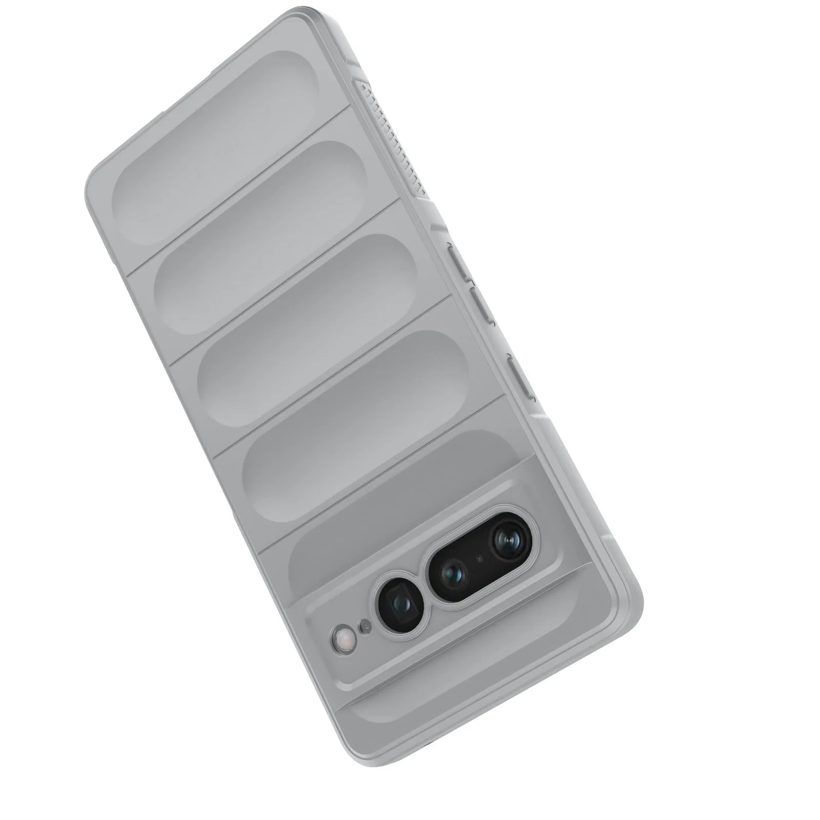 DL3 Mobilak Silicone Case for Google Pixel 7 Pro Heavy Duty Protective [Slim Fit] Shockproof Soft Flexible Protective Design Shock-Absorption TPU Cover With Camera Protection - Gray