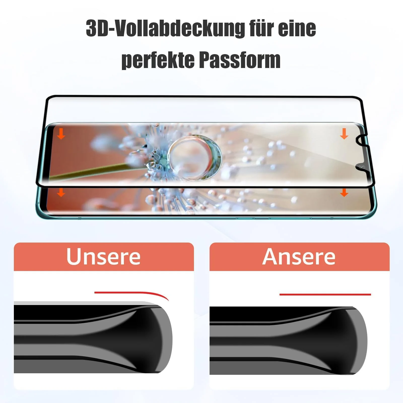 DL3 Mobilak Screen Protector for Xiaomi Mi Note 10 Pro/Mi Note 10 Lite/Mi Note 10, Tempered Glass Screen Saver Premium HD Protective, Scratch Resistant, NO-Bubble, 9H Hardness, Full Coverage Film - Clear