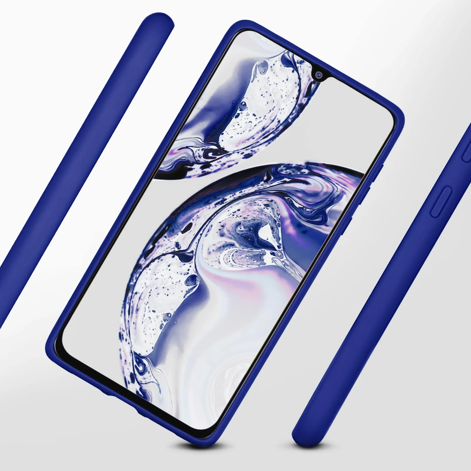 DL3 Mobilak Soft Silicone Protective Case for Samsung Galaxy M31 with Microfiber Lining and Shockproof Design - Pepsi
