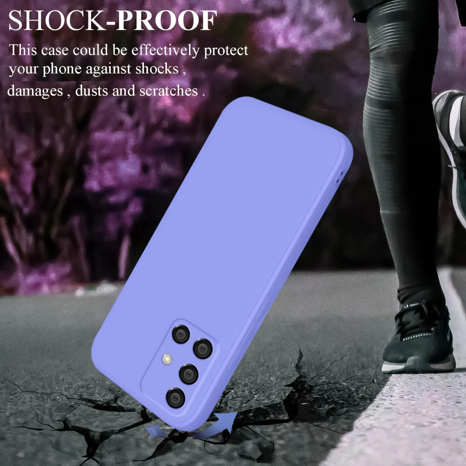 DL3 Mobilak Soft Silicone Protective Case for Samsung Galaxy A51 with Microfiber Lining and Shockproof Design - Baby Blue