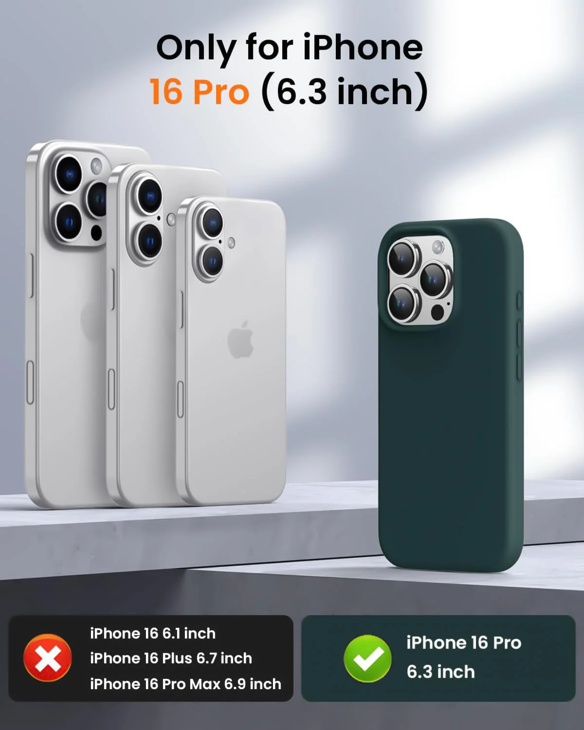 DL3 Mobilak Liquid Silicone Protective Case with Soft Microfiber Lining for iPhone 16 Pro - Olive Green