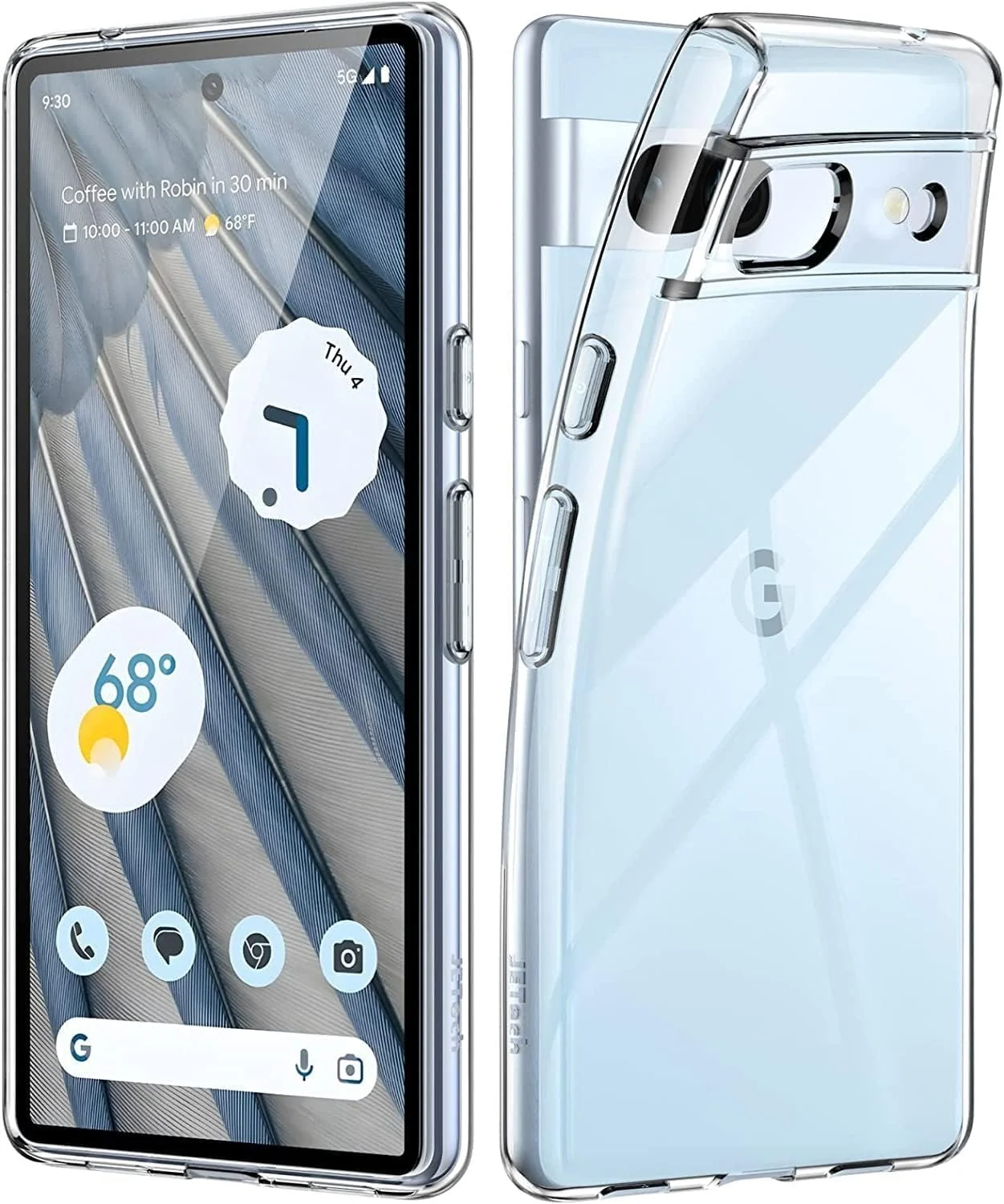 DL3 Mobilak Case Compatible with Google Pixel 7A Case Crystal Soft TPU Gel Case Flexible Silicone Anti-Scratch Camera Protection TPU Cover - Clear