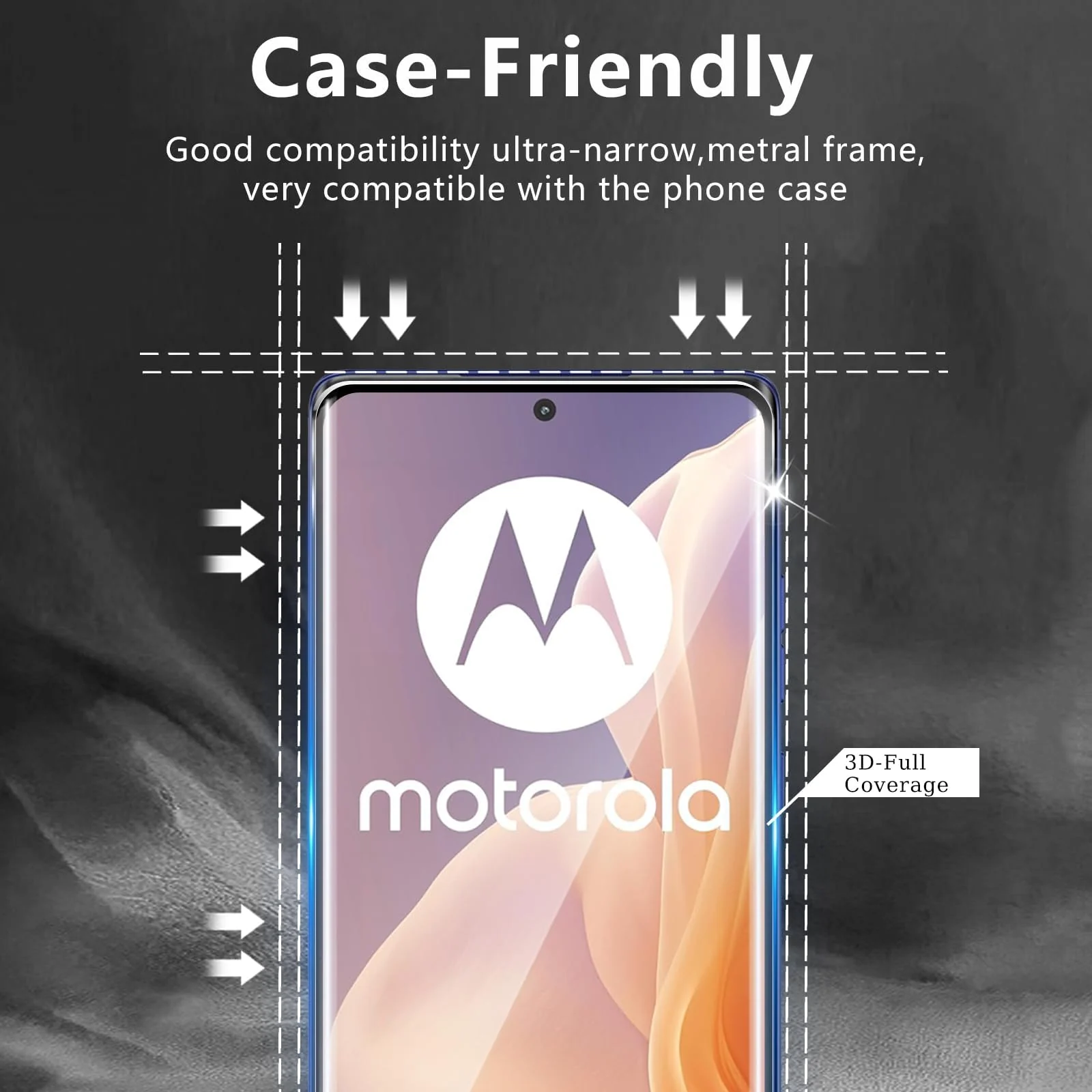 DL3 Mobilak Screen Protector for Motorola Moto G85 5G / Motorola Edge 50 Fusion, Tempered Glass Screen Saver Premium HD Protective, Scratch Resistant, NO-Bubble, 9H Hardness, Full Coverage Film - Clear