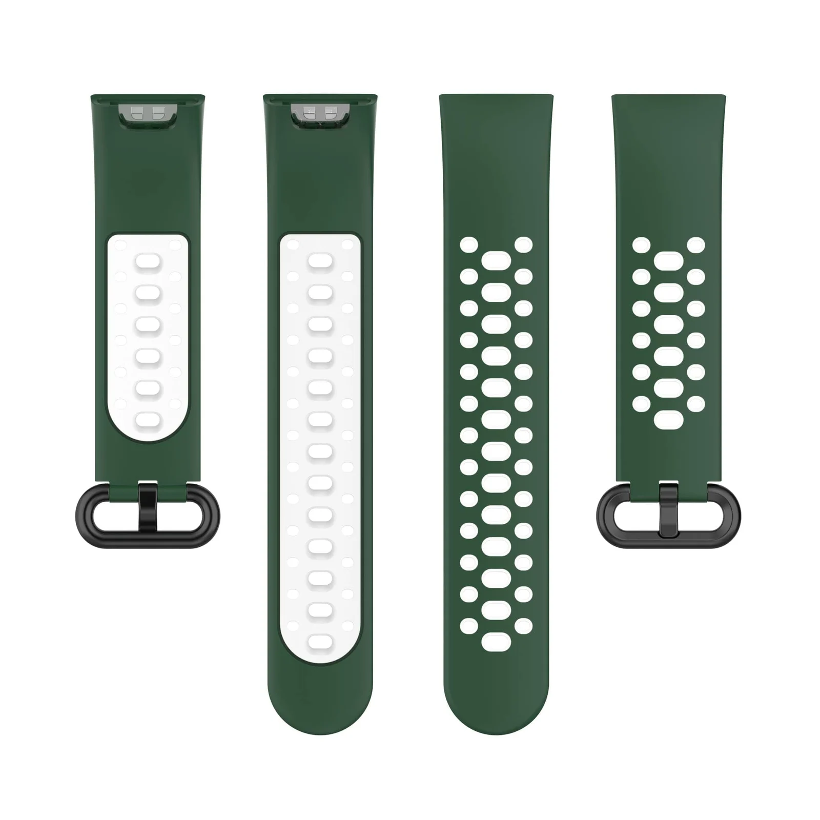 DL3 Mobilak Strap Compatible with Xiaomi Redmi Watch 2 Lite/Poco Watch/Redmi Watch 2 / Horloge 2 Soft Replacement Sport Silicone Strap - Green White