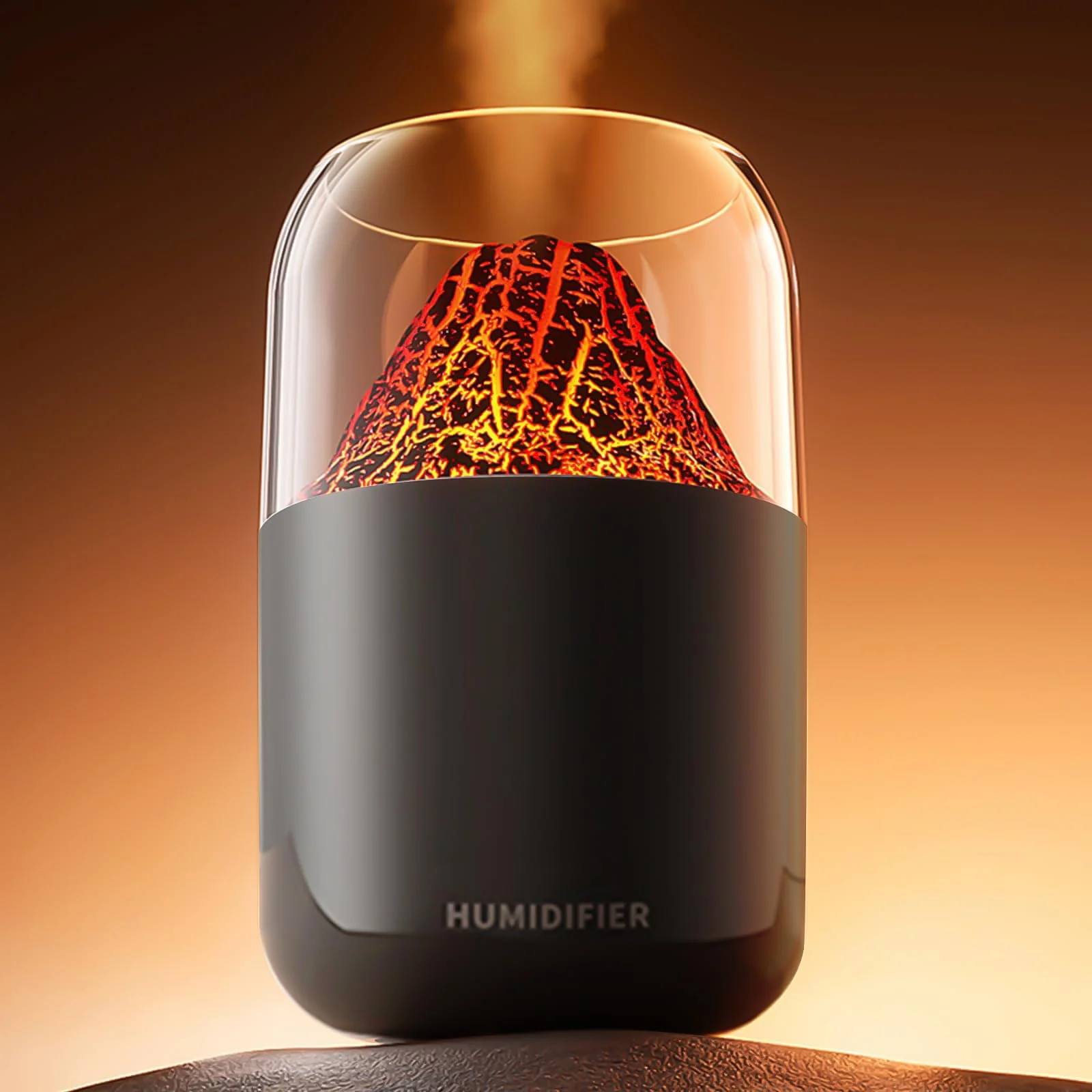 MOBIGON Volcano Mist 300 ml Aroma Diffuser and Humidifier, Black