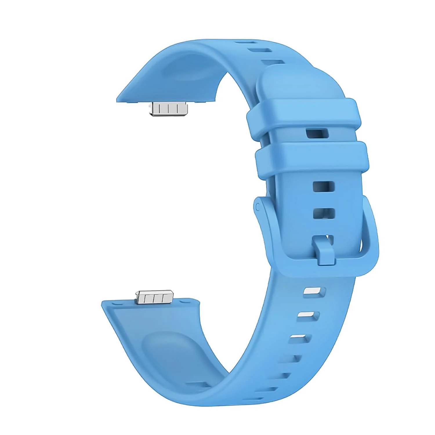DL3 Mobilak Silicone Bracelet for Huawei Watch Fit 3/Watch Fit 4 Pro/Fit 4 Strap, Soft Silicone Sport Replacement Strap for Women/Men, Adjustable Waterproof Sports Band - Sky Blue