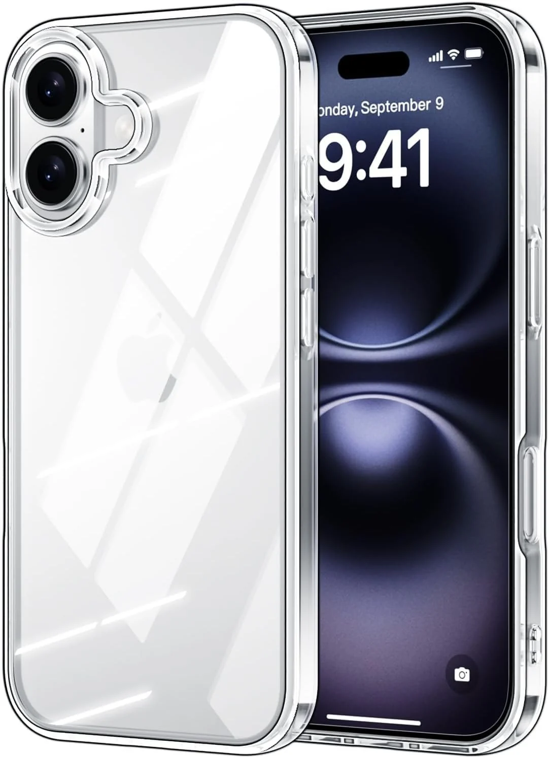 DL3 Mobilak Case Compatible with iPhone 17 Case Crystal Soft TPU Gel Case Flexible Silicone Anti-Scratch TPU Cover - Clear