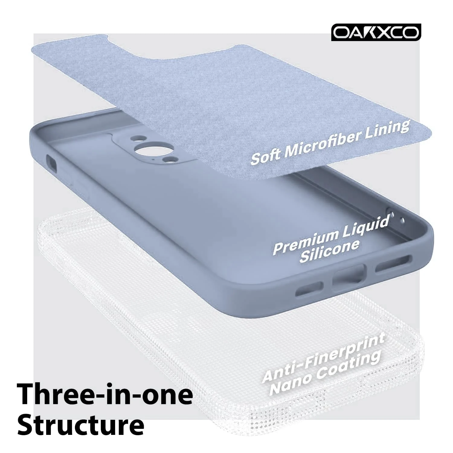 DL3 Mobilak Liquid Silicone Case for iPhone 12 / 12 Pro (6.1 Inch), Shock-absorbing protection, Scratch-resistant surface, Soft microfiber lining - A.Baby Blue