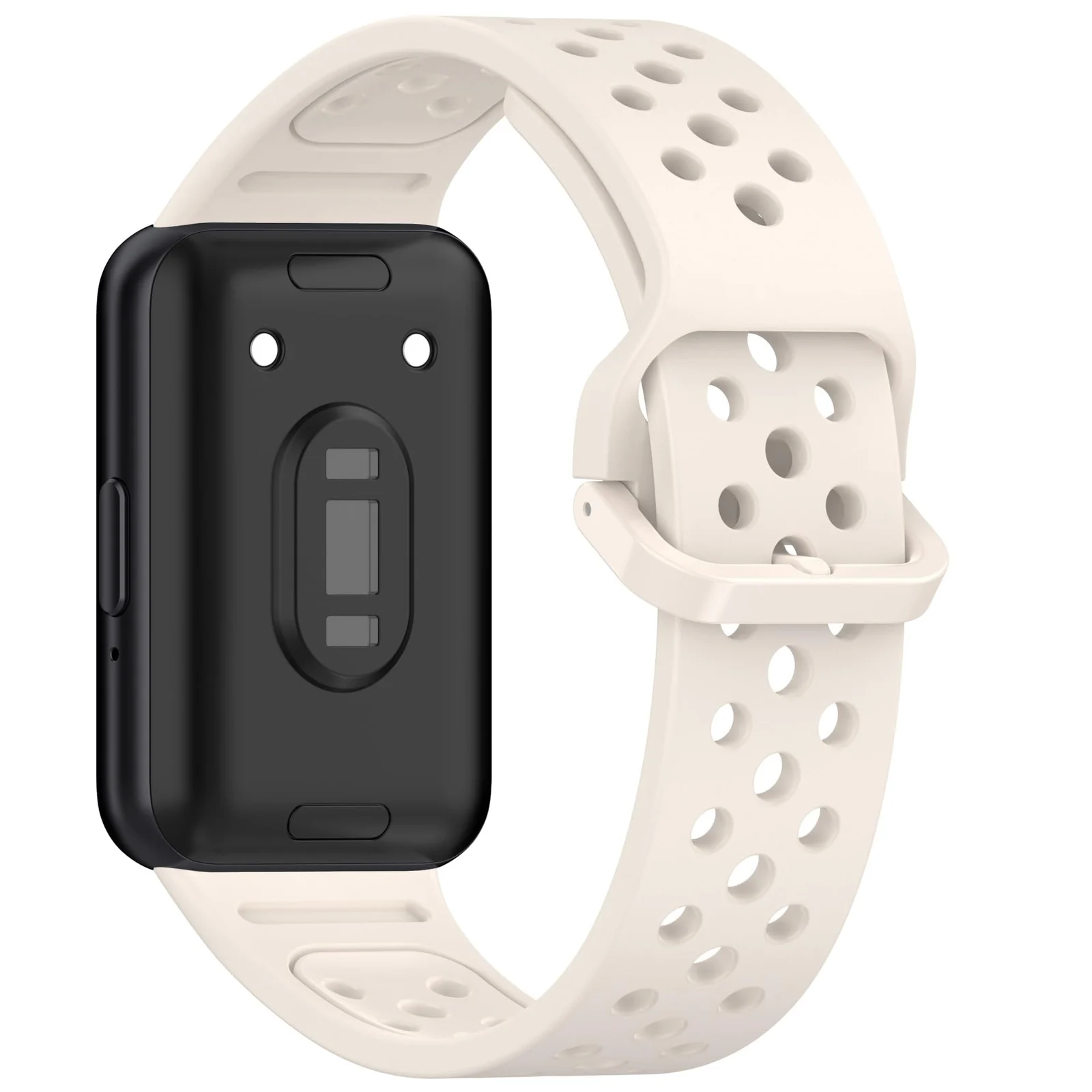 DL3 Mobilak Strap for Samsung Galaxy Fit 3 SM-R390, Women Men Armband, Two Colours Silicone Adjustable Replacement Soft Strap for Samsung Galaxy Fit 3 SM-R390 Fitness Tracker - Beige