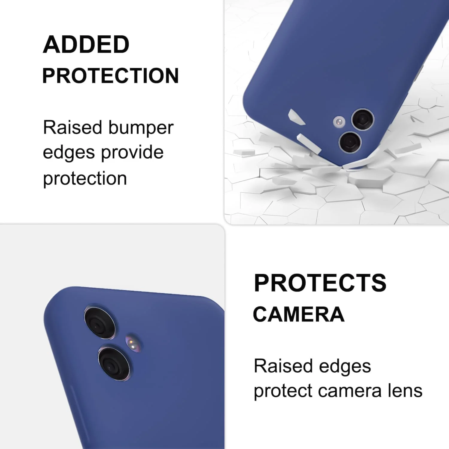 DL3 Mobilak Samsung Galaxy A04e Case, Soft Flexible Silicone Gel Rubber Bumper Cover, Full Body Shockproof Protective Phone Case - Blue 1