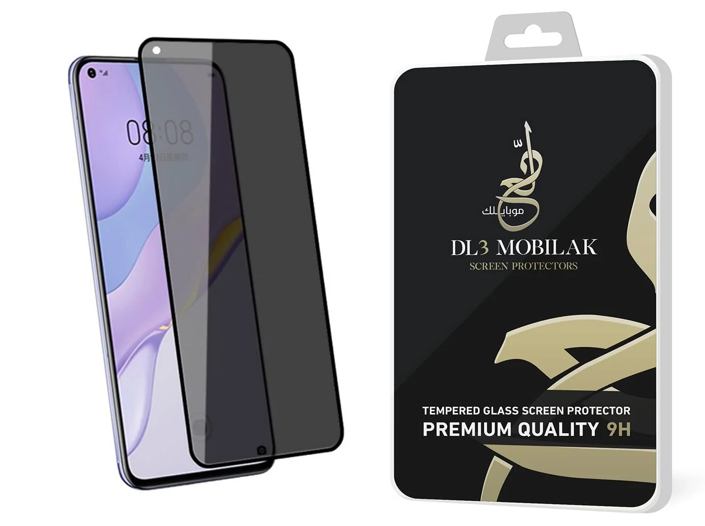 DL3 Mobilak Privacy Full Glass Screen Protector For OPPO Reno 6 4G / Reno 5 - Black