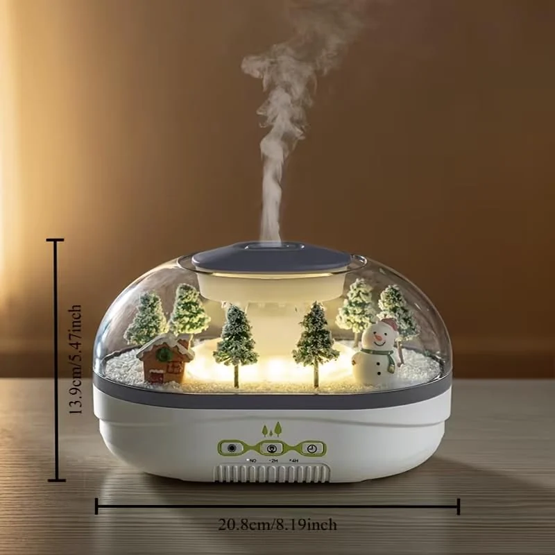 MOBIGON Raindrop Aroma Diffuser 400ML Humidifier | Quiet operation, 2/4H Timer, Warm Night Light, Fine Mist, Creative Micro Landscape Design, Auto Shut-Off for Office Home, Bedroom,Yoga,Meditation - Style-2