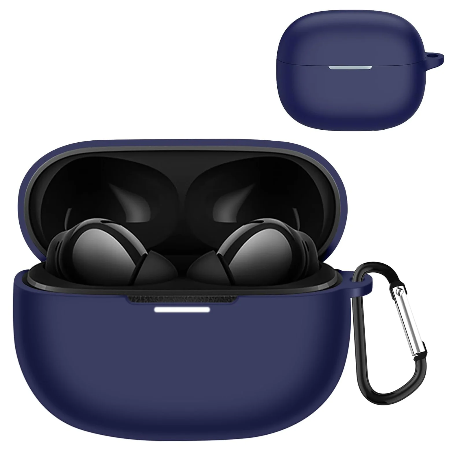 DL3 Mobilak Compatible with Xiaomi Redmi Buds 5 Pro Case Cover, Soft Silicone Shockproof Protective Skin Case for Xiaomi Redmi Buds 5 Pro Wireless Earbuds with Carabiner