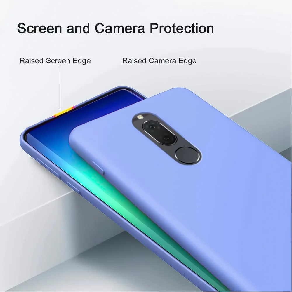 DL3 Mobilak Silicone Protective Case for Huawei Mate 10 Lite, Shock-absorbing protection, Scratch-resistant surface, Soft microfiber lining - Baby Blue