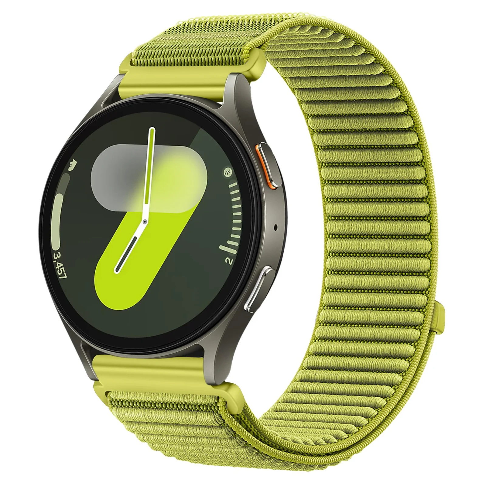 DL3 Mobilak Nylon Loop Sport Band For 20mm For Samsung Galaxy Watch 7/6/5/4 40mm 44mm/5 Pro 45mm/S2 classic/active 2 40mm 44mm/Amazfi GTS 2/2e/3/3 Pro/GTS4/GTS 2 Mini/4 Mini/Bip 3, Stretchy Strap Elastic Fabric - Field Green