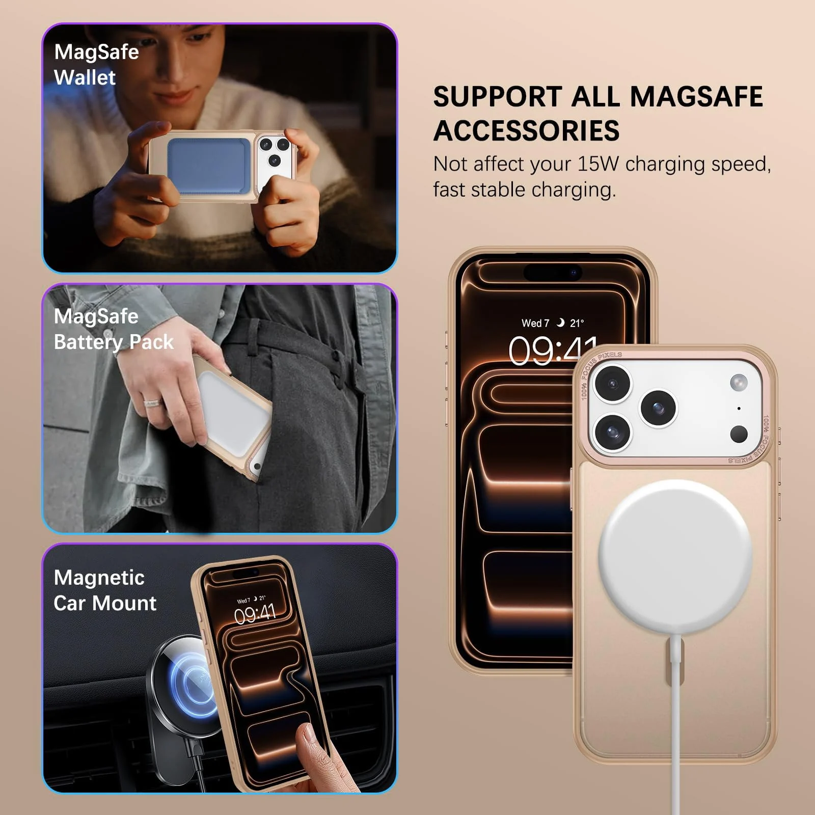 DL3 MOBILAK Protective Phone Case for Apple iPhone 18 Pro and 17 Pro - Desert