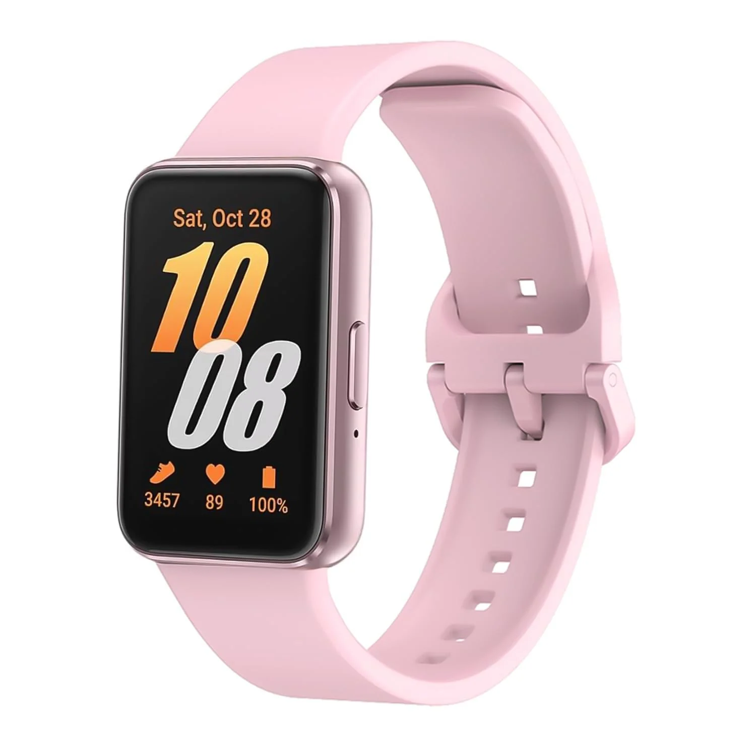 DL3 MOBILAK Soft Silicone Sport Watch Strap for Samsung Galaxy Fit 3, Ice Pink