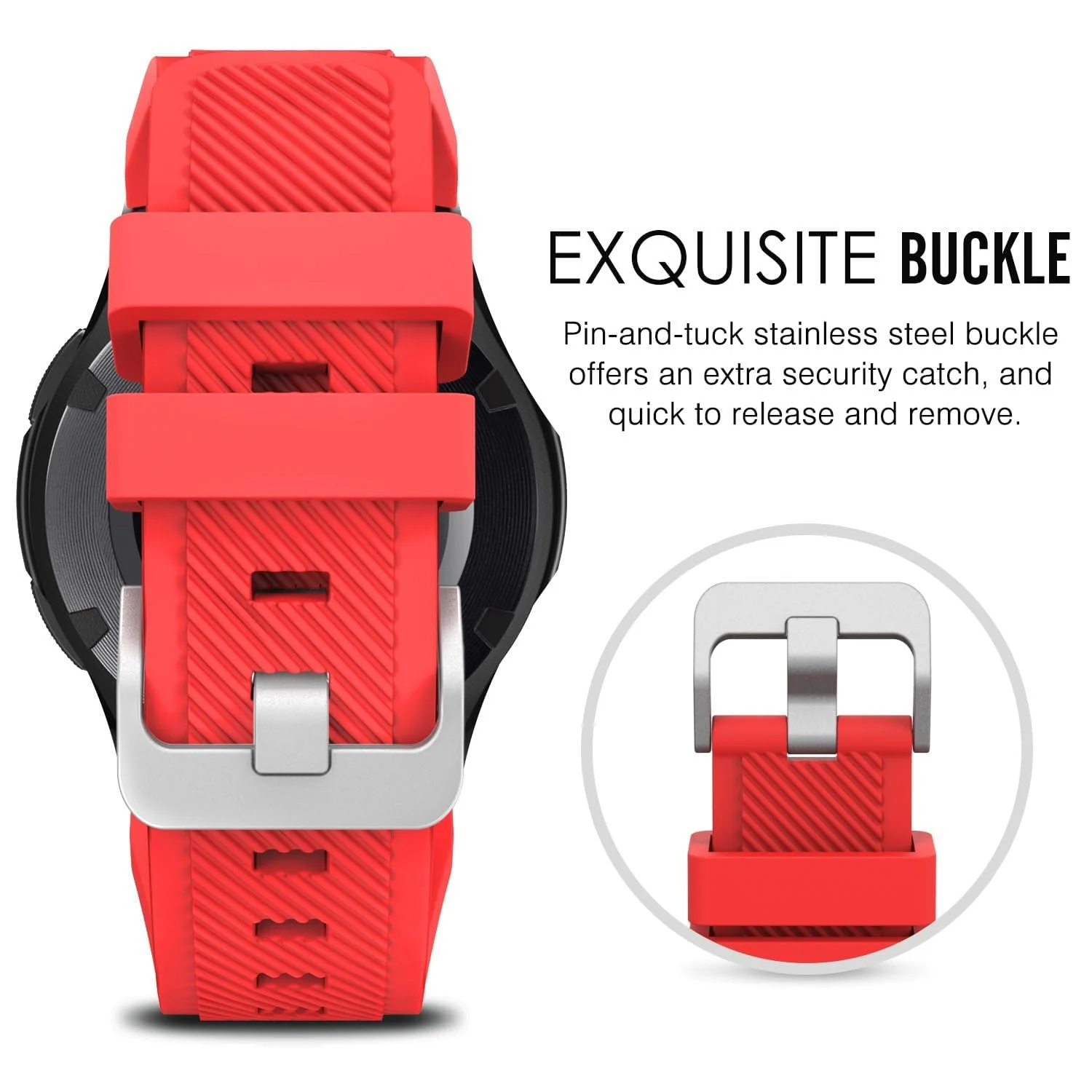DL3 Mobilak Sport Silicone Band 20MM Strap For Samsung Gear Sport/Watch 6/5/4/5 Pro 45mm/S2 classic/active 2 40mm 44mm/Amazfit GTS/2/2e/GTS3/3 Pro/2 Mini/3 Mini/Bip 3/Bip 3 Pro - Black
