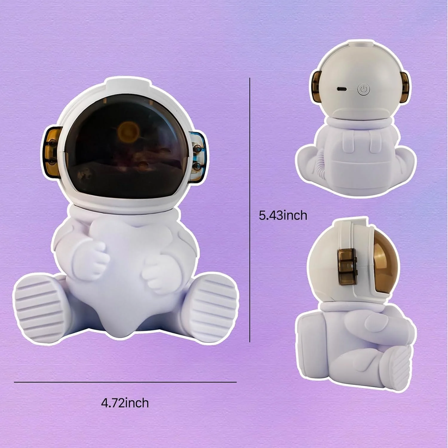 MOBIGON Astronaut 220 ml USB Humidifier, Style-3