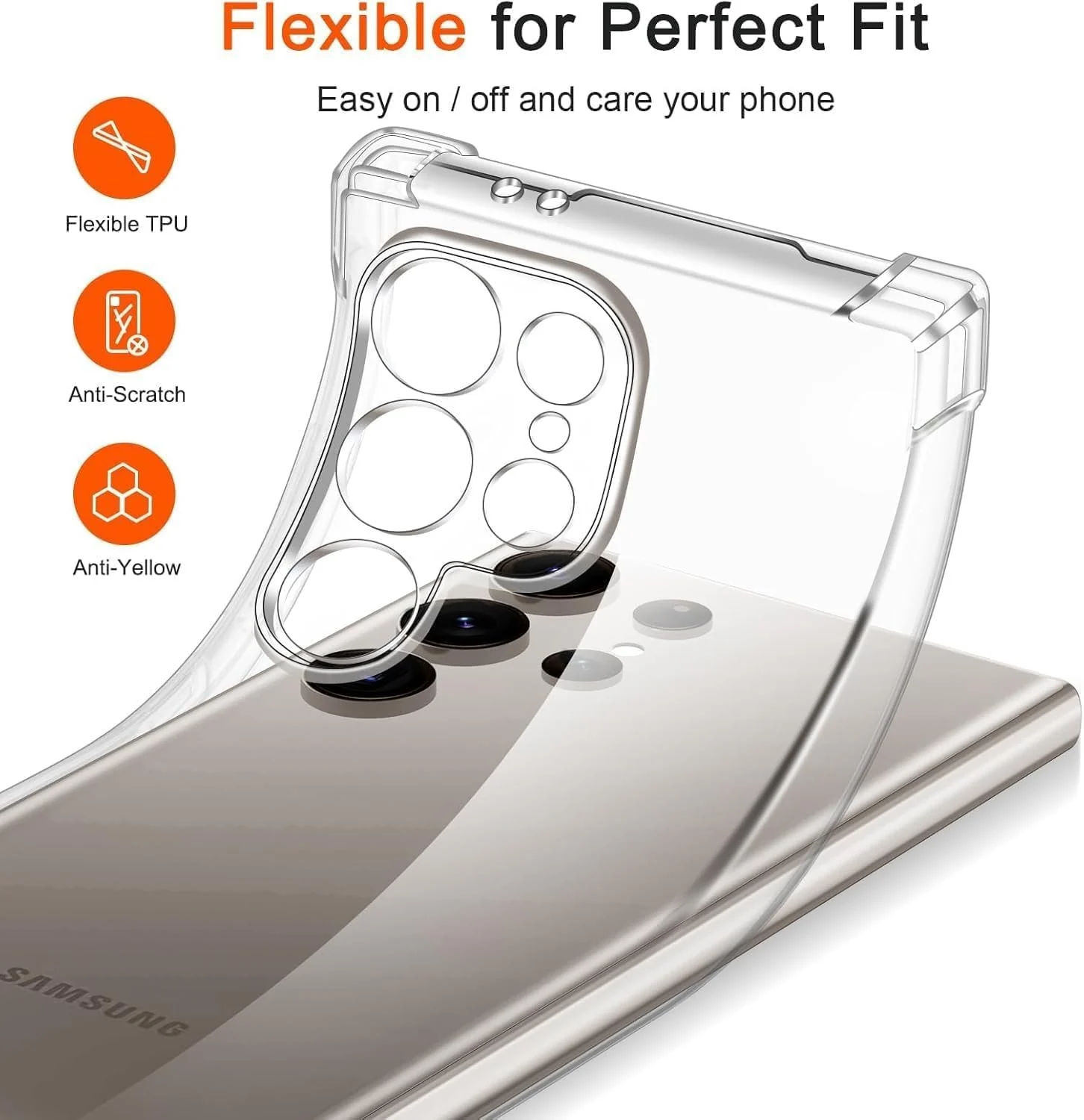 DL3 Mobilak Clear Protective Case for Samsung Galaxy S25 Ultra - Clear