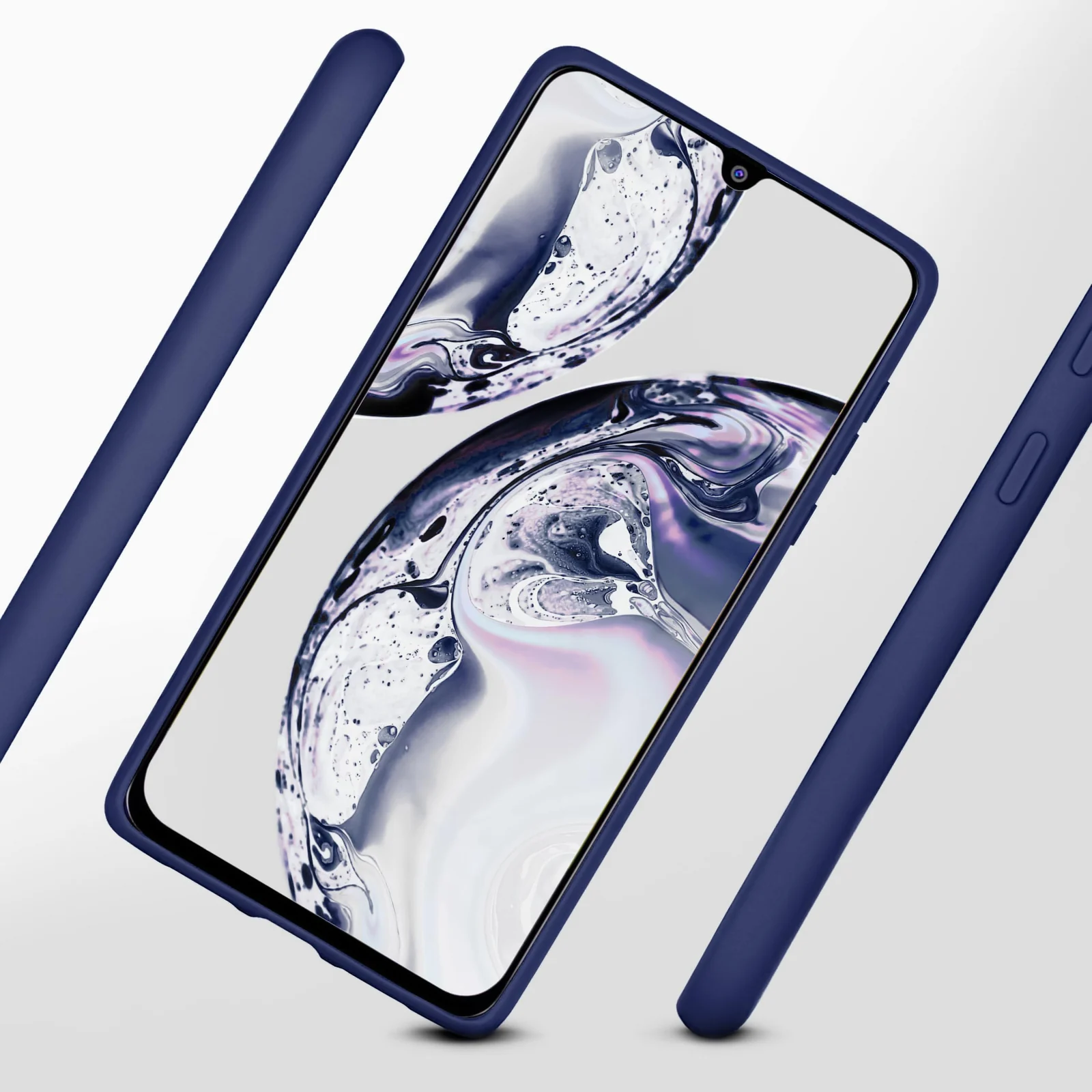 DL3 Mobilak Silicone Protective Case for Samsung Galaxy M31, Shock-absorbing protection, Scratch-resistant surface, Soft microfiber lining - Blue 2