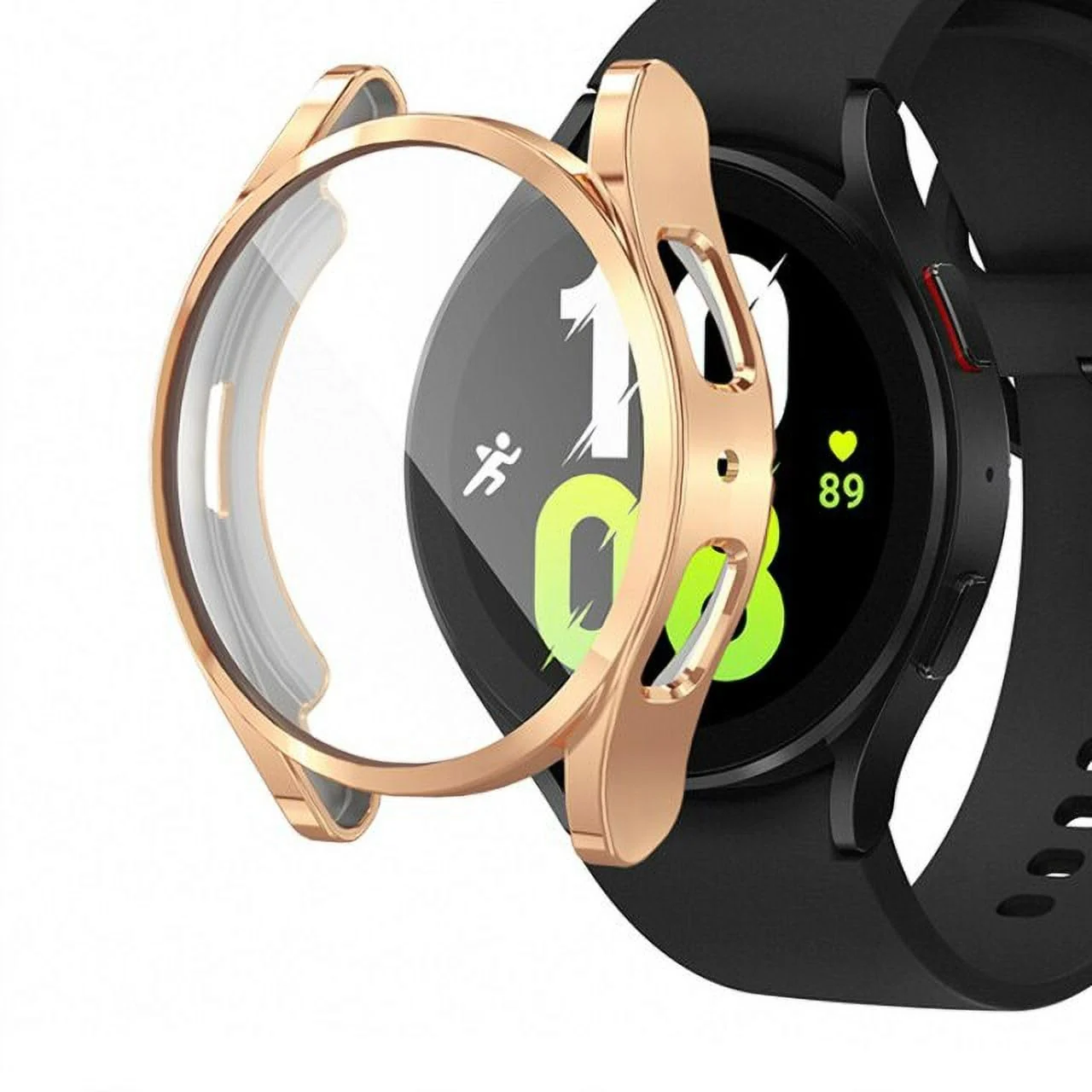 DL3 Mobilak Case Compatible with Samsung Galaxy Watch 4 44mm 2021 & Watch 5 44mm 2022 Case All-Around Screen Protector Watch Soft TPU Shockproof Cover Slim Guard Thin Bumper Protector