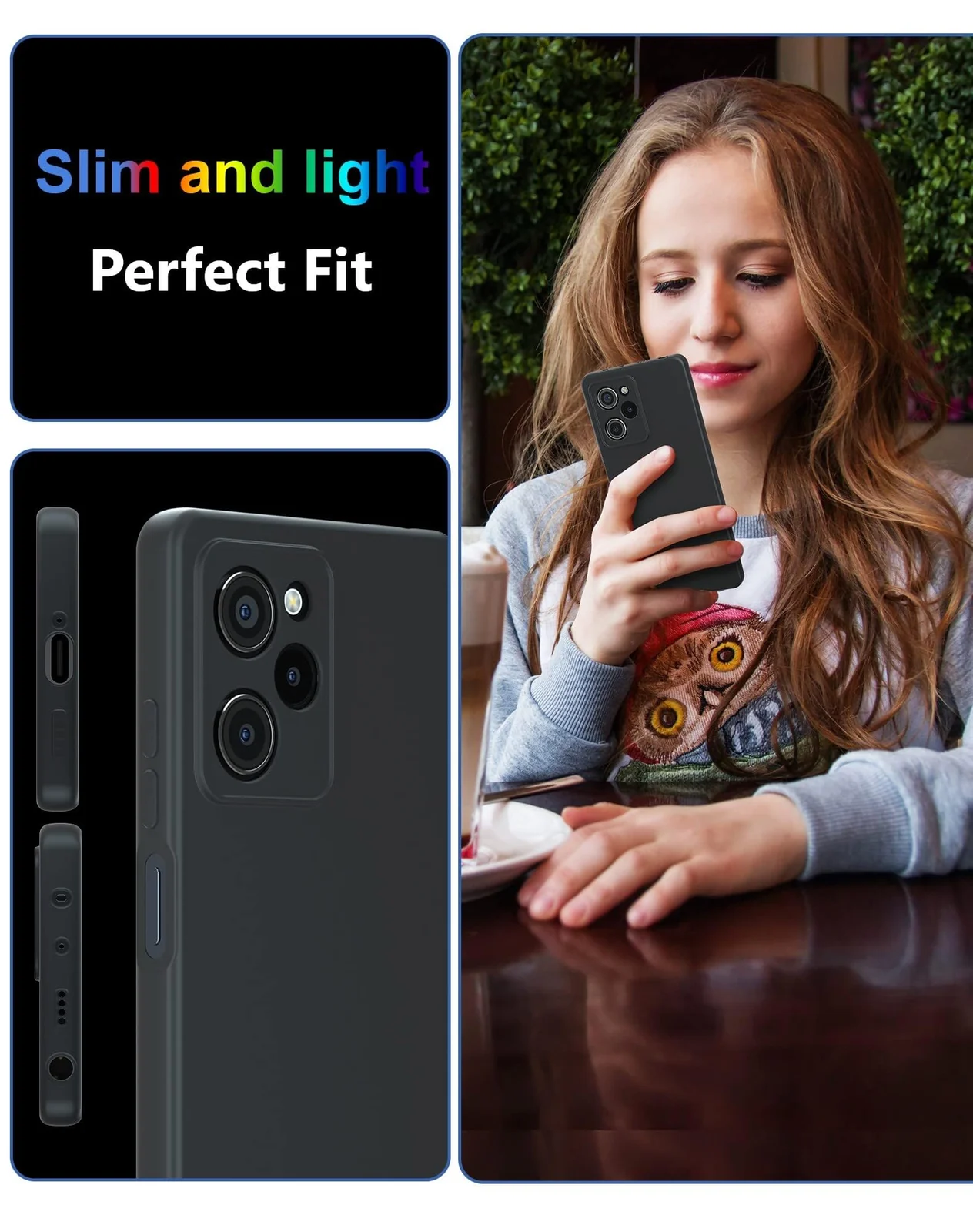 DL3 Mobilak Soft Silicone Gel Bumper Case for POCO X5 Pro 5G - Black