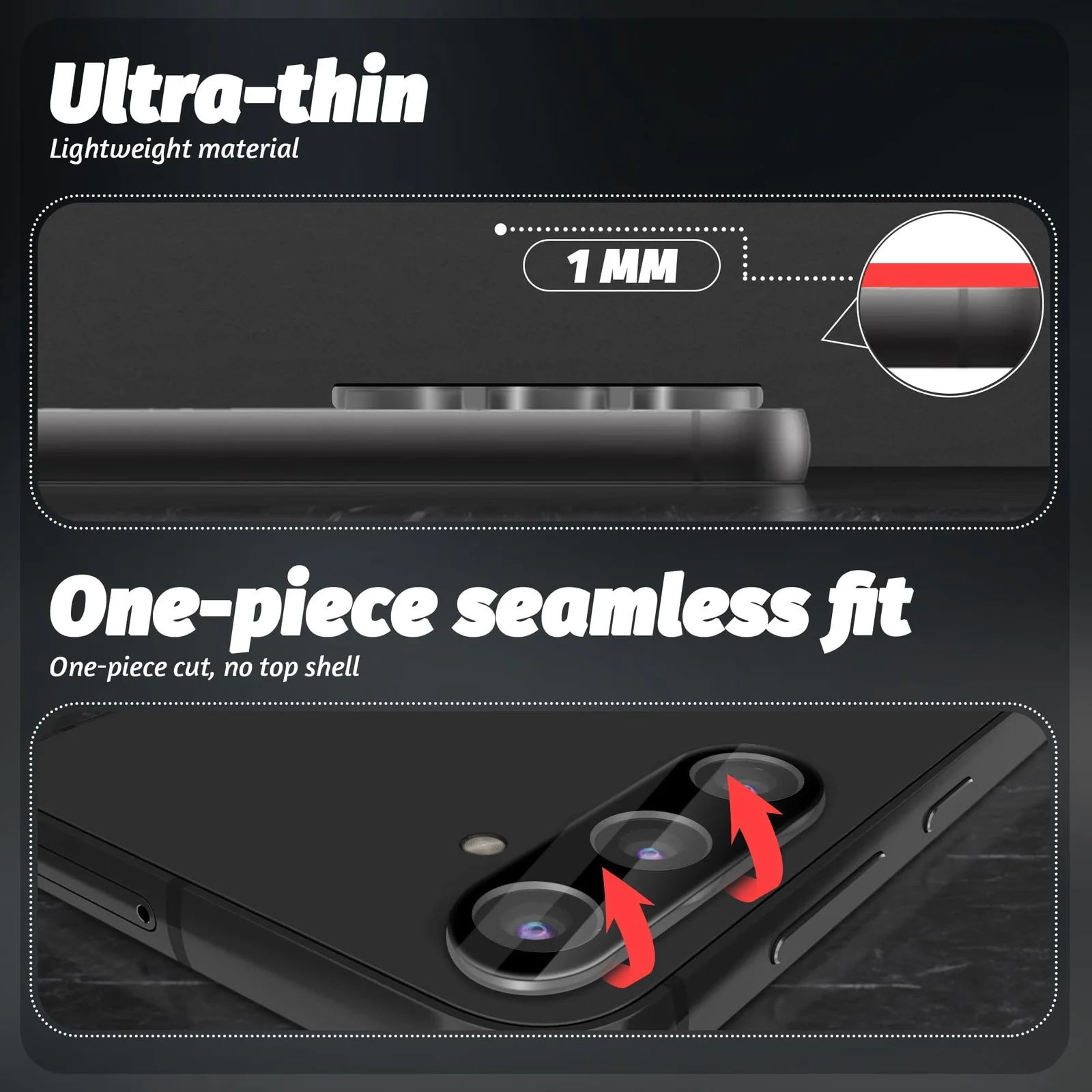 DL3 Mobilak Samsung Galaxy S23 FE 6.4-Inch Camera Lens Protector Tempered Glass Screen Protector HD [Full Coverage][Anti-Scratch] Drop Protection Ultra Clear/Thin Lens Protector Case - Black