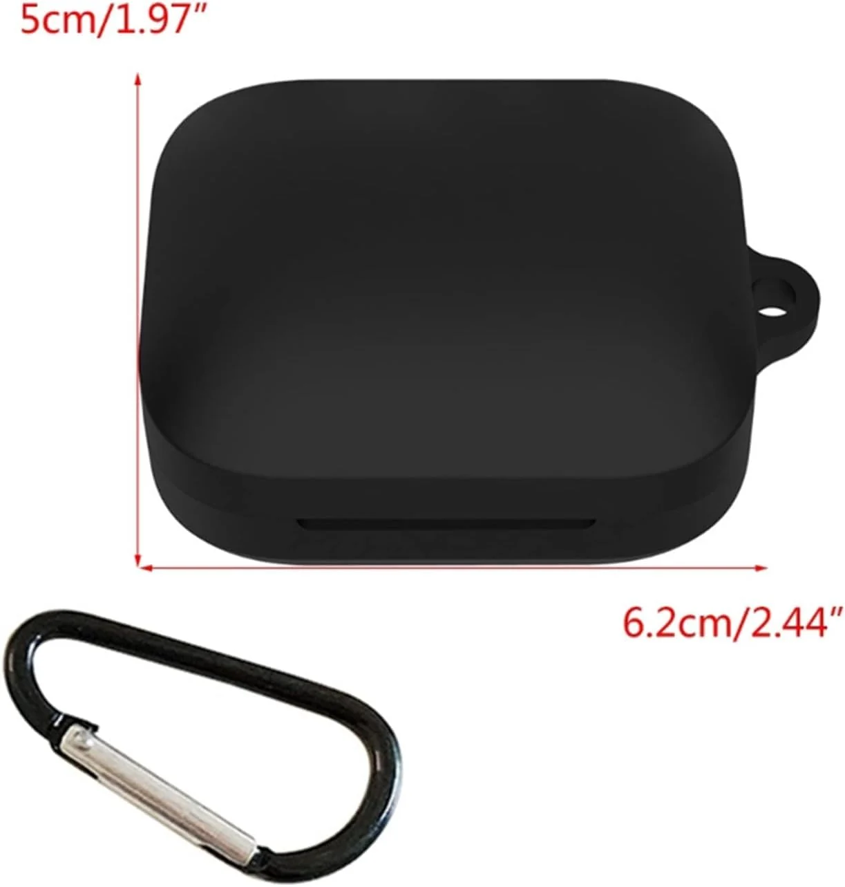 DL3 Mobilak Silicone Cover Case Compatible with OnePlus Buds Pro 2 Portable Protective Cover With Keychain Compatible with OnePlus Buds Pro2 - Black