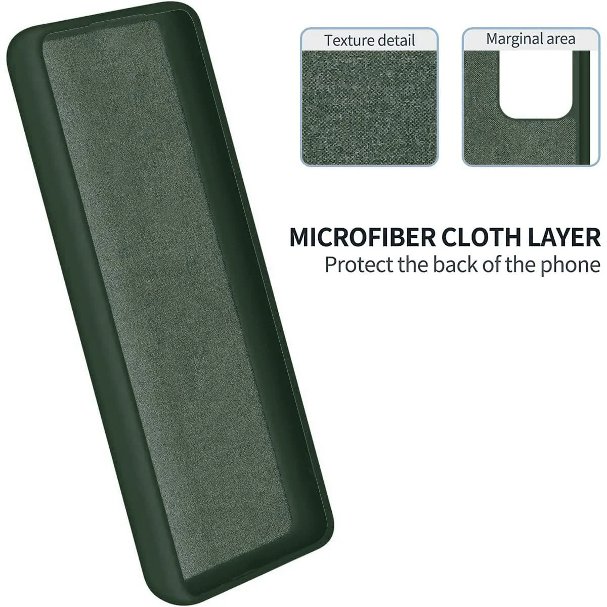 DL3 Mobilak Liquid Silicone Protective Case with Soft Microfiber Lining with Full Camera Protection for Infinix Hot 30i - Green