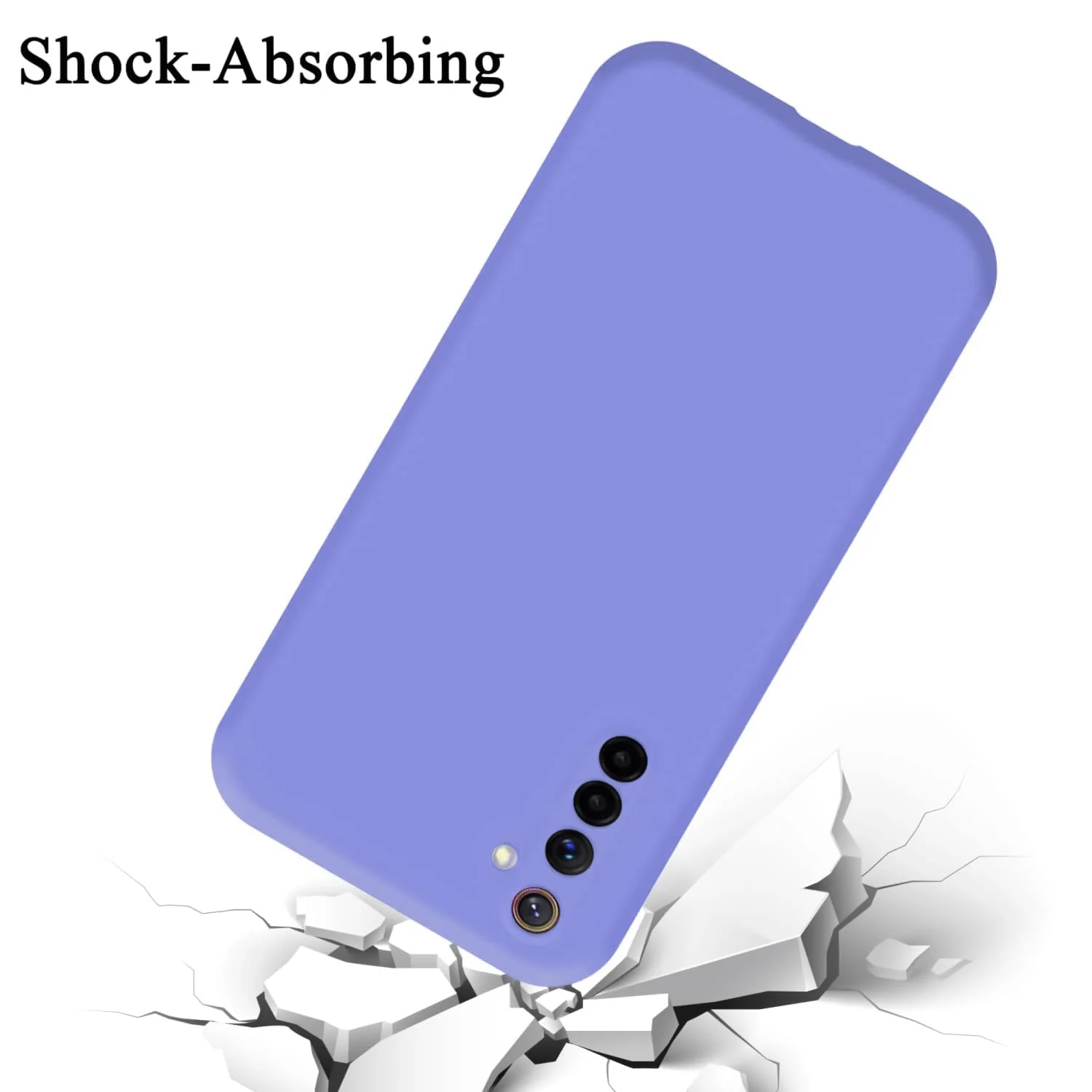 DL3 Mobilak Liquid Silicone Protective Case with Soft Microfiber Lining with Full Camera Protection for realme 6 Pro - Baby Blue