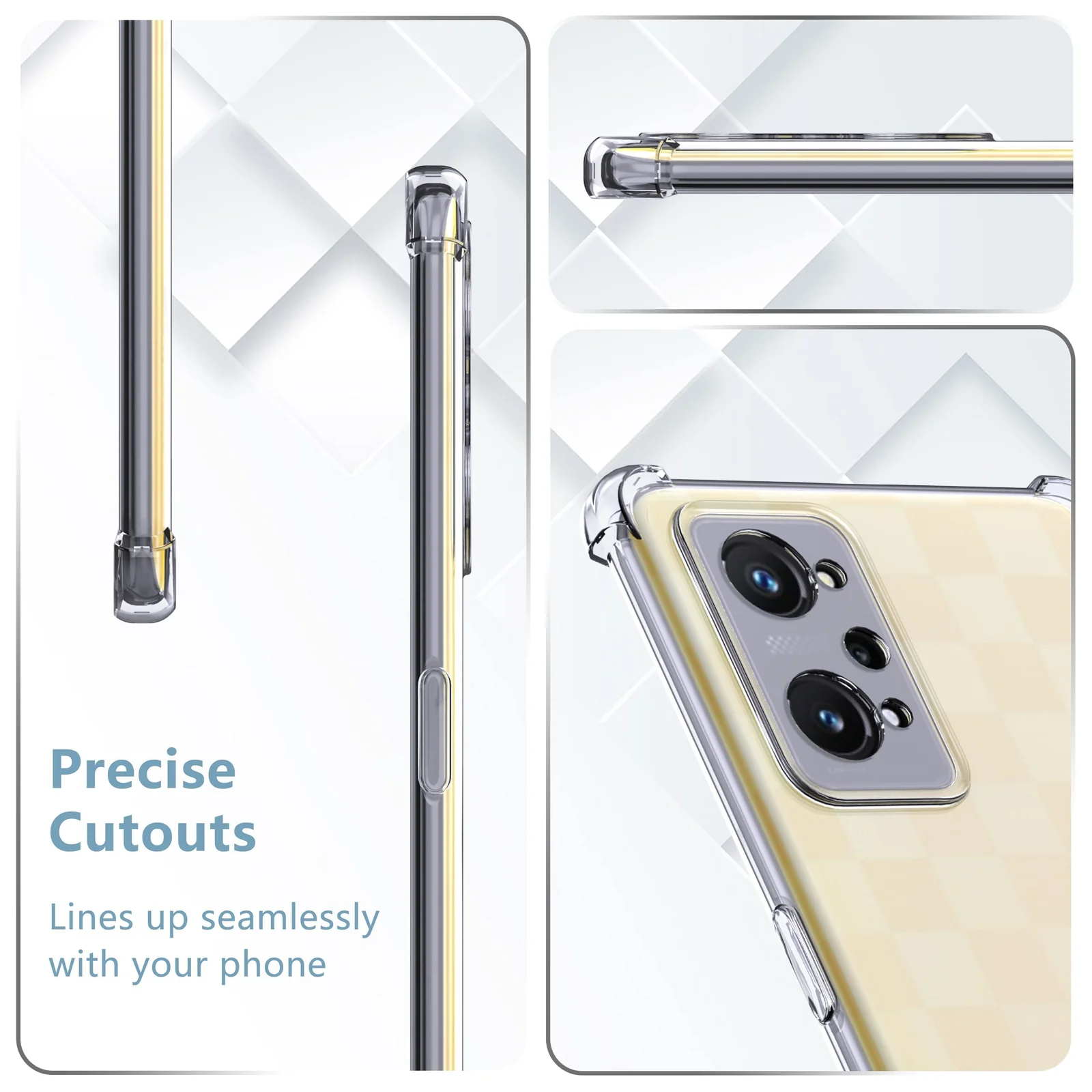 DL3 Mobilak Phone Case Compatible with realme GT Neo 2, GT2, Neo 3T - Clear Silicone TPU Gorilla Anti-Shock Protector, Camera & Dust Protection, Anti-Slip Grip, Ultra Slim & Lightweight - Clear
