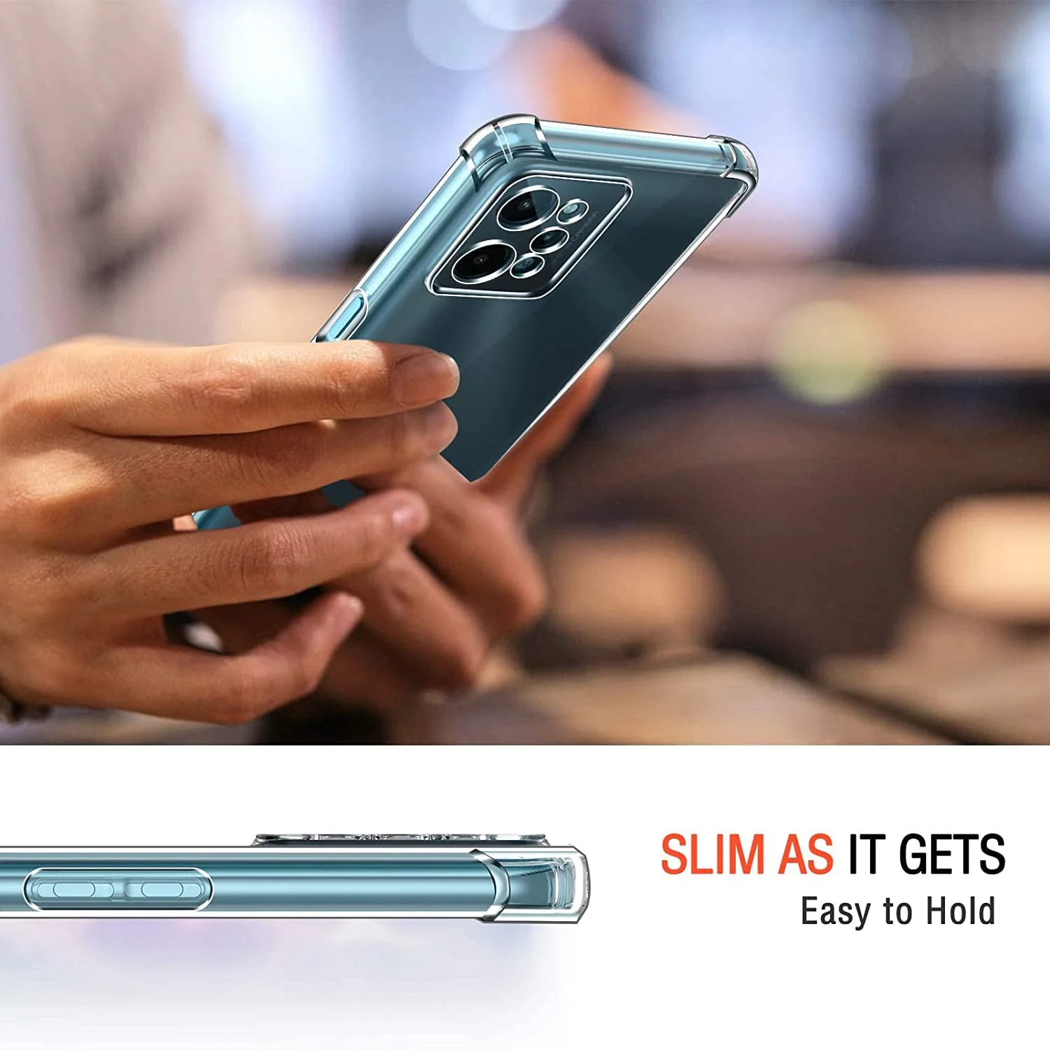 DL3 Mobilak Case Compatible with realme C31, Cover Silicone TPU Gorilla Anti-shock Protector Camera Shockproof Corners - Clear
