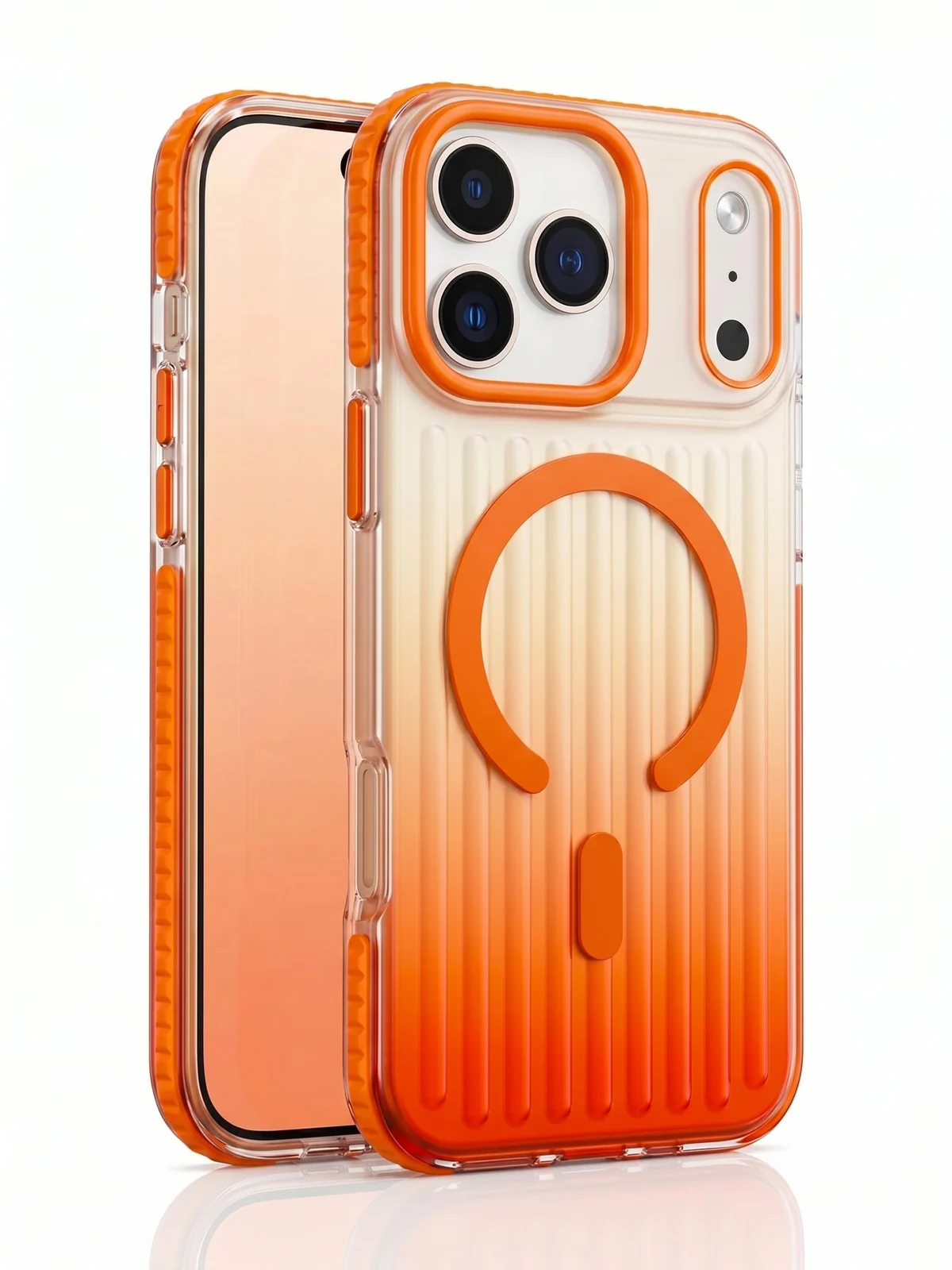 DL3 Mobilak Rugged Protective Case for iPhone 17 Pro Max, Compatible with MagSafe accessories, Camera protection, Shock-absorbing protection - Orange
