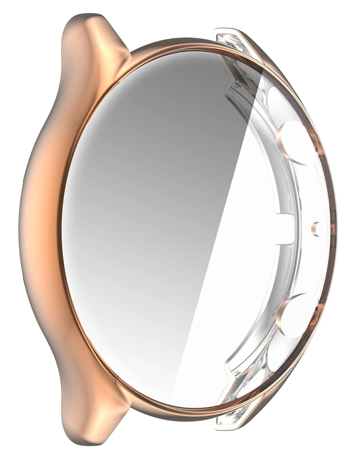 DL3 Mobilak Case Compatible with Amazfit GTR 3/3 pro Case All-Around Screen Protector Watch Soft TPU Shockproof Cover Slim Guard Thin Bumper Shell Protector - Rose Gold
