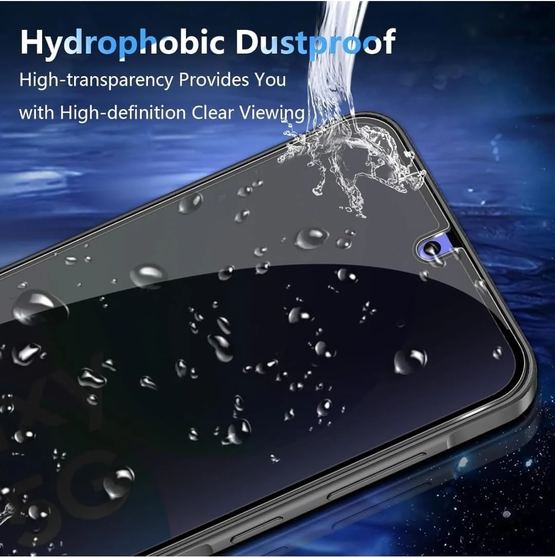 DL3 Mobilak Xiaomi Redmi Note 14 Privacy Screen Protector, Anti-Spy 9H Hardness Tempered Glass Film [Case Friendly] [Bubble Free] - Black