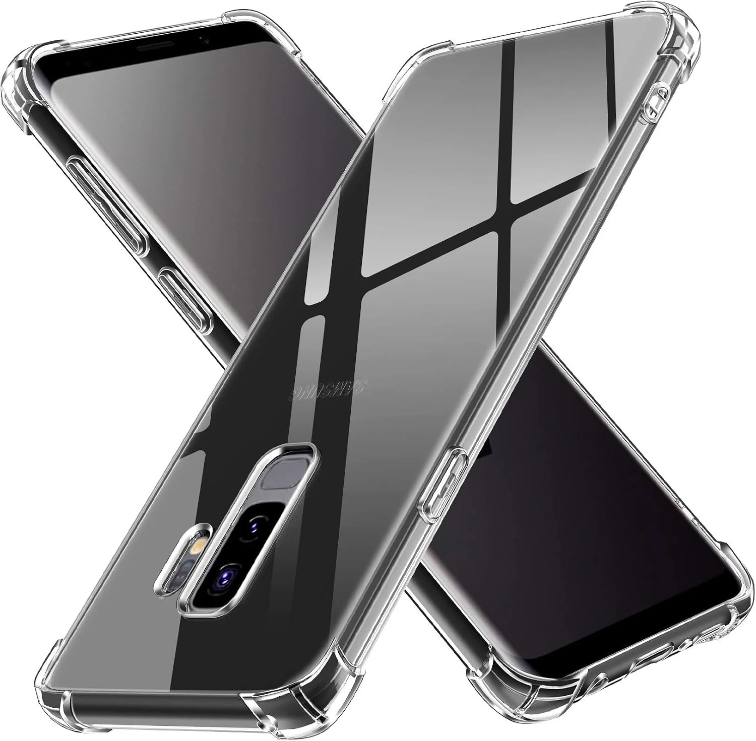 DL3 MOBILAK Anti-Shock Transparent TPU Phone Case for Samsung Galaxy S9 Plus, Clear