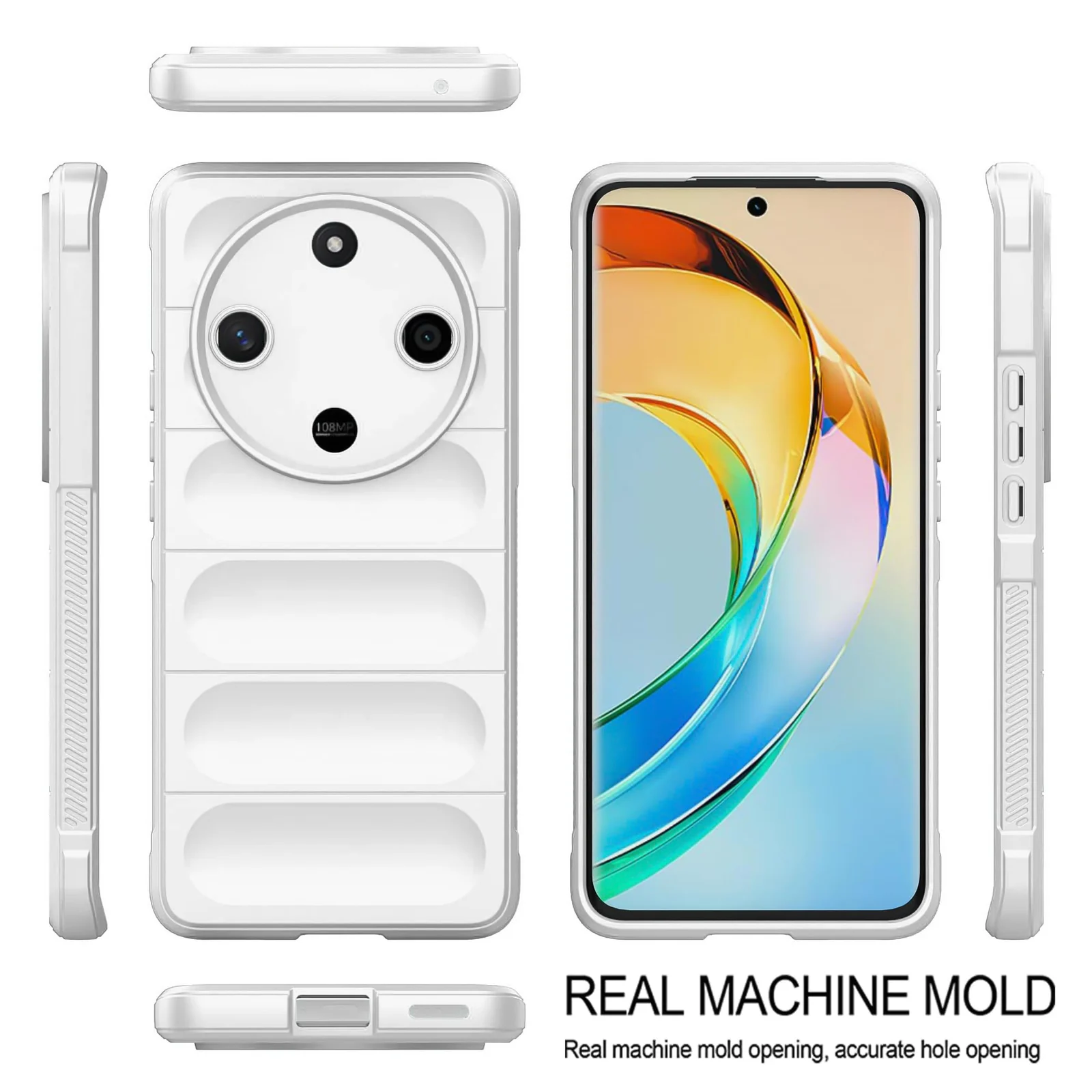 DL3 Mobilak Rugged Protective Case for Honor X9b / Honor Magic 6 Lite / X50, Camera protection, Shock-absorbing protection, Non-slip grip - White