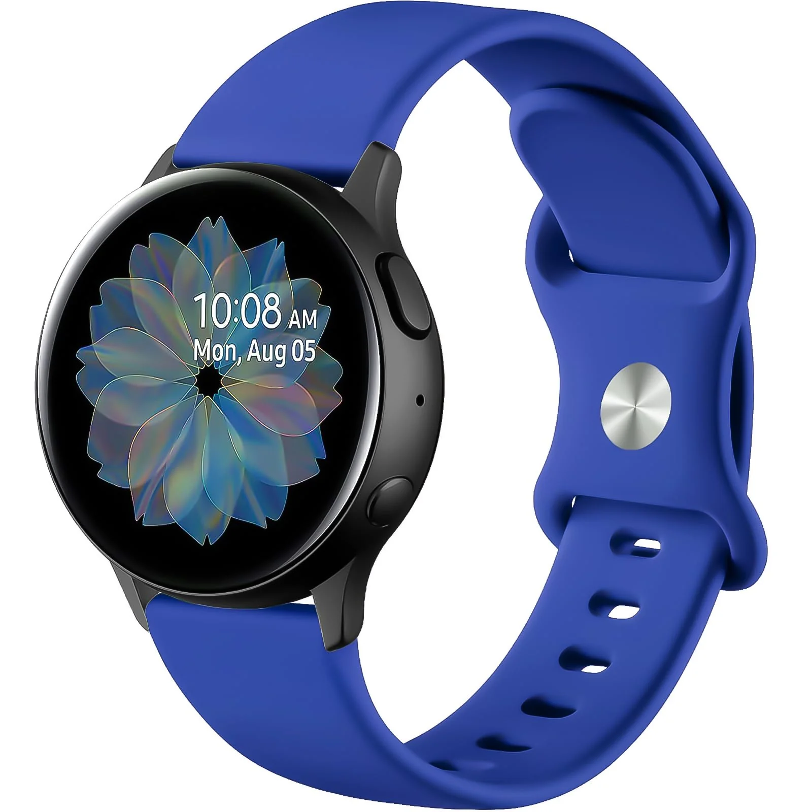 DL3 Mobilak Strap Silicone 20MM For Samsung Galaxy Watch 7/6/5/4 40mm 44mm/Watch 5 Pro 45mm/S2 classic/active 2 40mm 44mm/Amazfi GTS 2/2e/GTS 3/3 Pro/GTS 4/GTS 2 Mini/3 Mini/4 Mini/Bip 3/Bip 3 Pro - Black