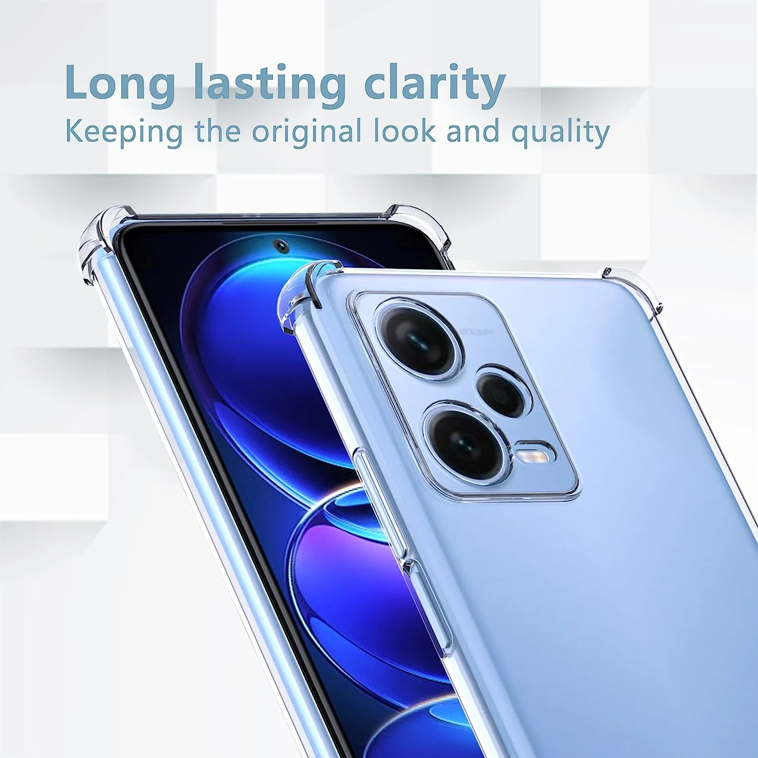 DL3 Mobilak Clear TPU Protective Case for Xiaomi Redmi Note 12 Pro 5G with Camera Protection and Shockproof Design - Clear