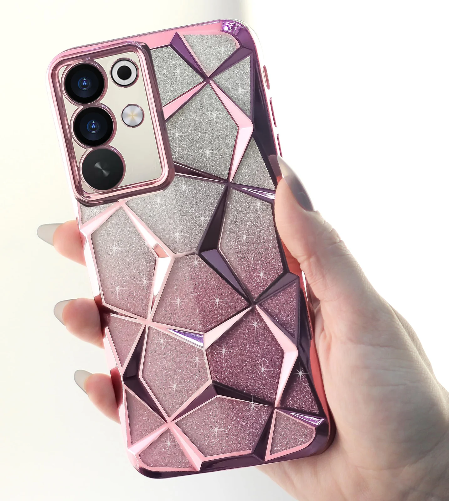 DL3 MOBILAK Gradient Glitter TPU Phone Case for Realme C85 Pro