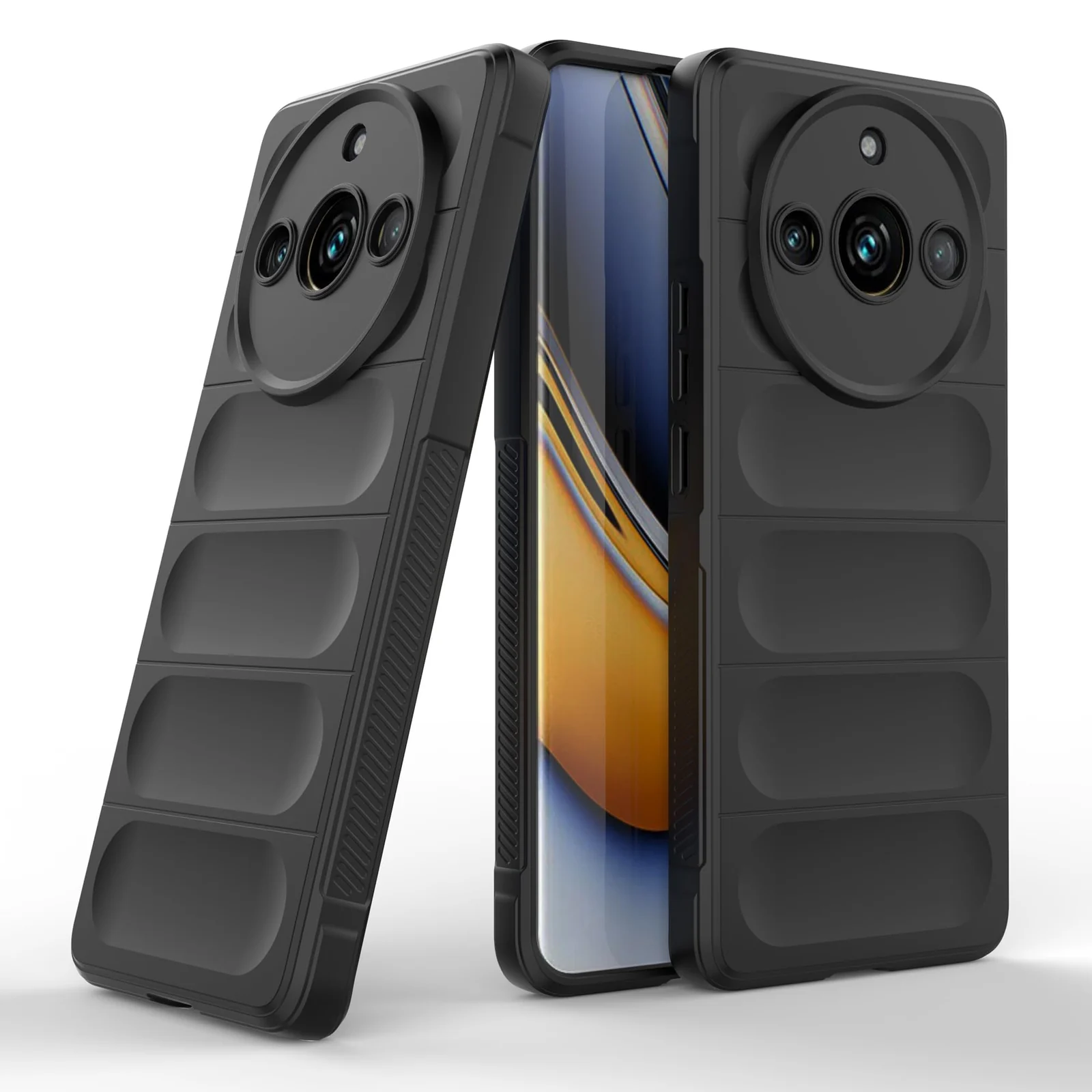 DL3 Mobilak Rugged Protective Case for realme 11 Pro / realme 11 Pro + Plus 5G, Camera protection, Shock-absorbing protection, Non-slip grip - Black