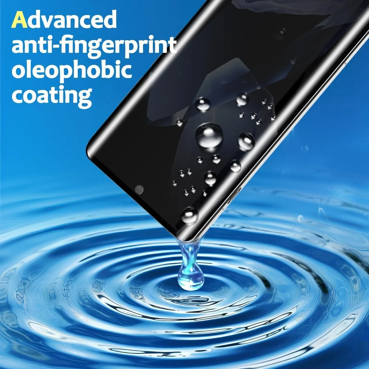 DL3 Mobilak Screen Protector for OPPO Find X5 Pro UV Glass Fingerprint Reader Support 3D Curved Anti-Spy Tempered Glass Screen Protector - Privacy