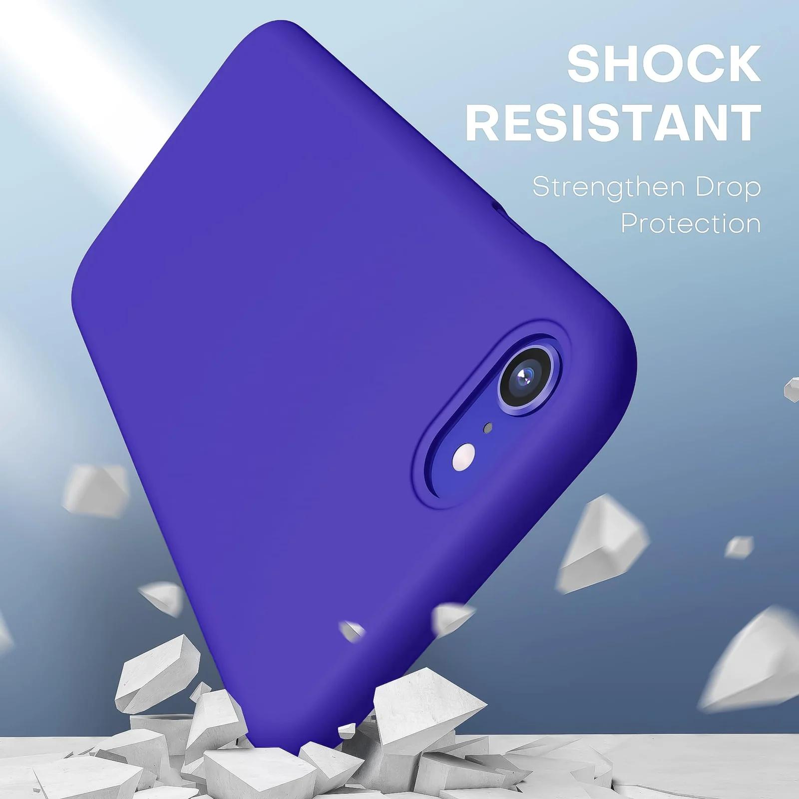 DL3 Mobilak Compatible with iPhone 7/8, iPhone SE 2022, SE 2020, Case, Liquid Silicone Case, Full Body Protective Cover, Shockproof, Slim Phone Case, Anti-Scratch Soft Microfiber - Pepsi