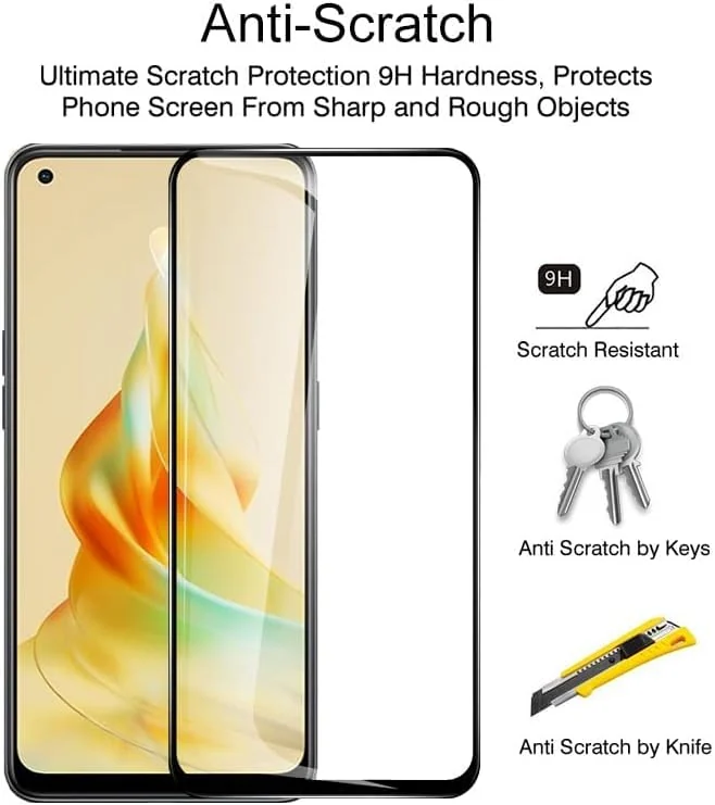 DL3 Mobilak Full Curved 5D Glass Screen Protector Full Glue For OPPO Reno 8T 4G (not for 5G) - Black