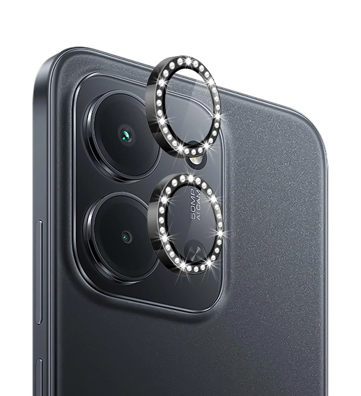DL3 Mobilak Camera Lens Protector for Xiaomi Redmi 15C 4G/5G Accessories, 9H Tempered Glass Metal Individual Ring Camera Cover Screen Protector, Case Friendly, Anti Scratch