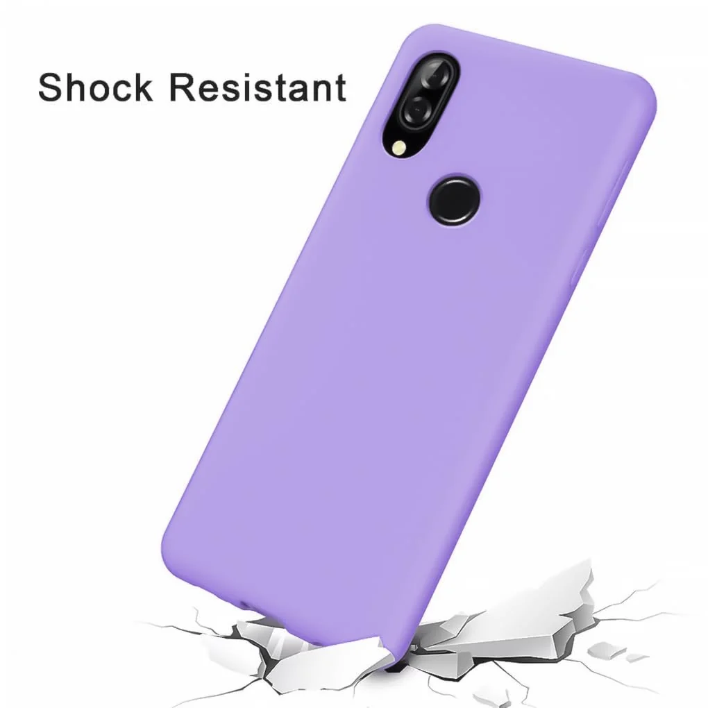 DL3 Mobilak Silicone Protective Case for Huawei nova 3i, Shock-absorbing protection, Scratch-resistant surface, Soft microfiber lining - Light Purple