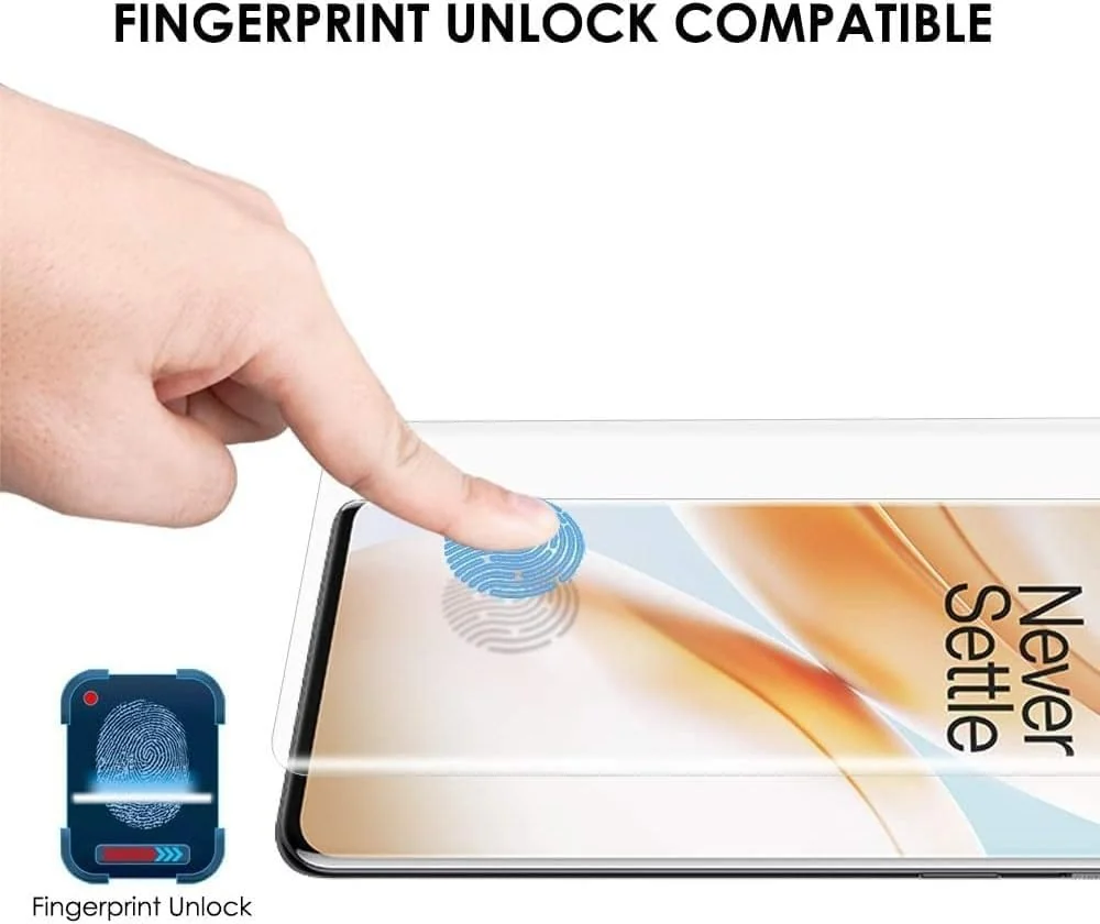 DL3 Mobilak Full Glass Screen Protector For Oneplus 8 Pro Tempered Glass Full Glue Cover Screen Protector For Oneplus 8 Pro Screen Glass Film - Clear
